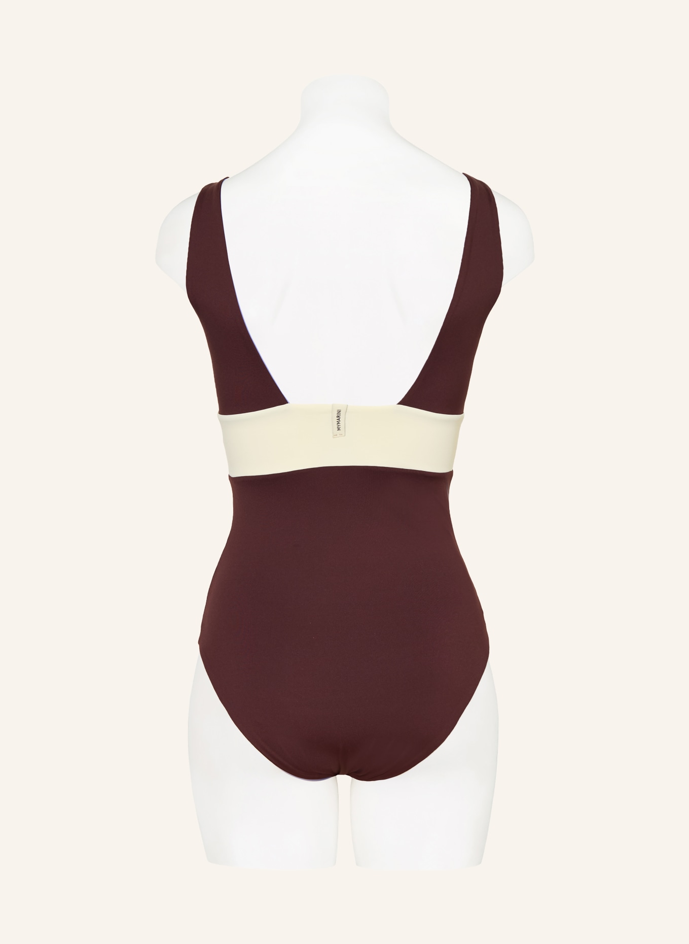 MYMARINI Badeanzug PLUNGESUIT zum Wenden mit UV-Schutz 50+: HELLLILA / BRAUN / CREME
