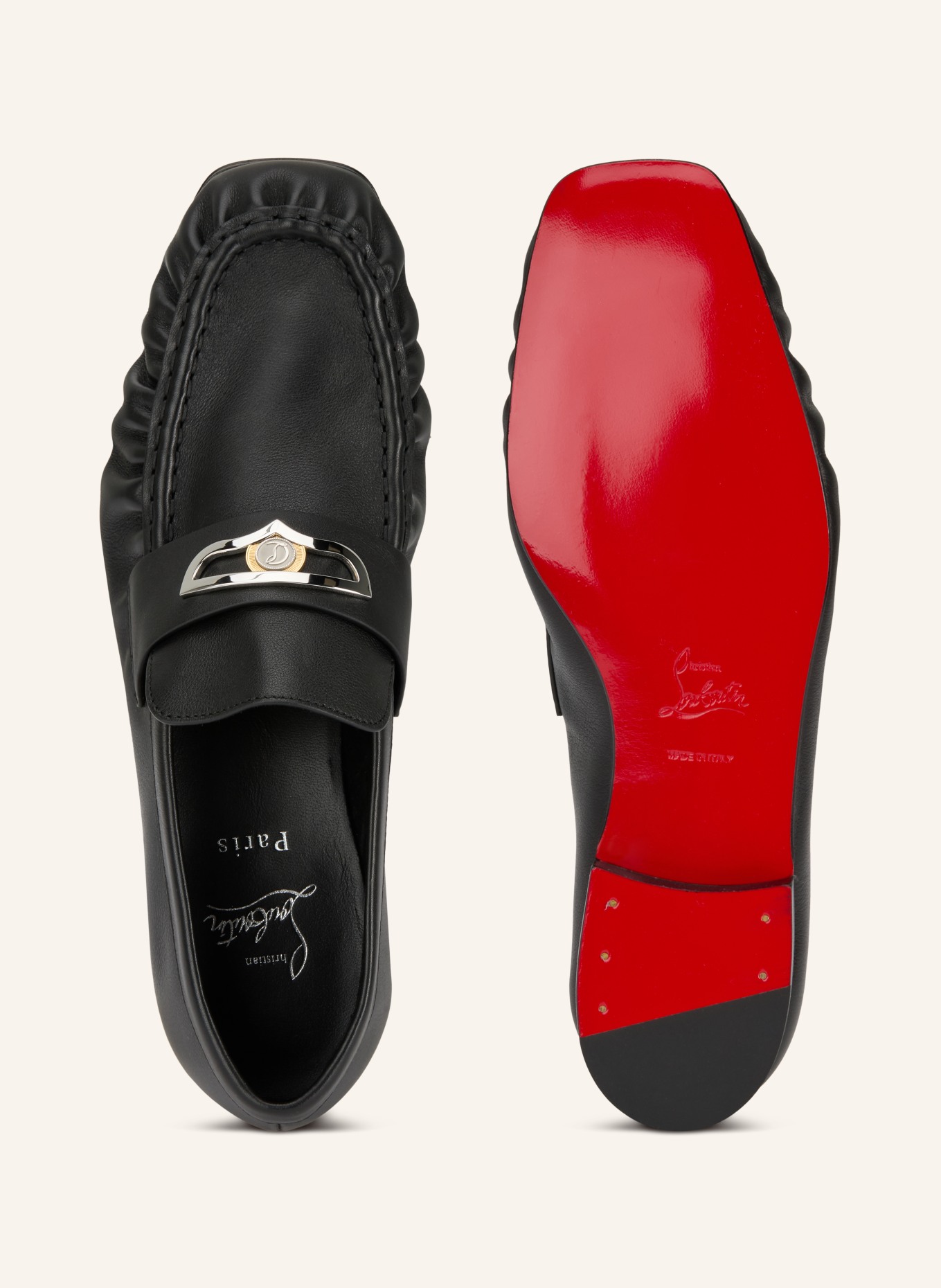 Christian Louboutin Mokasyny MOCALLISTA: CZARNY