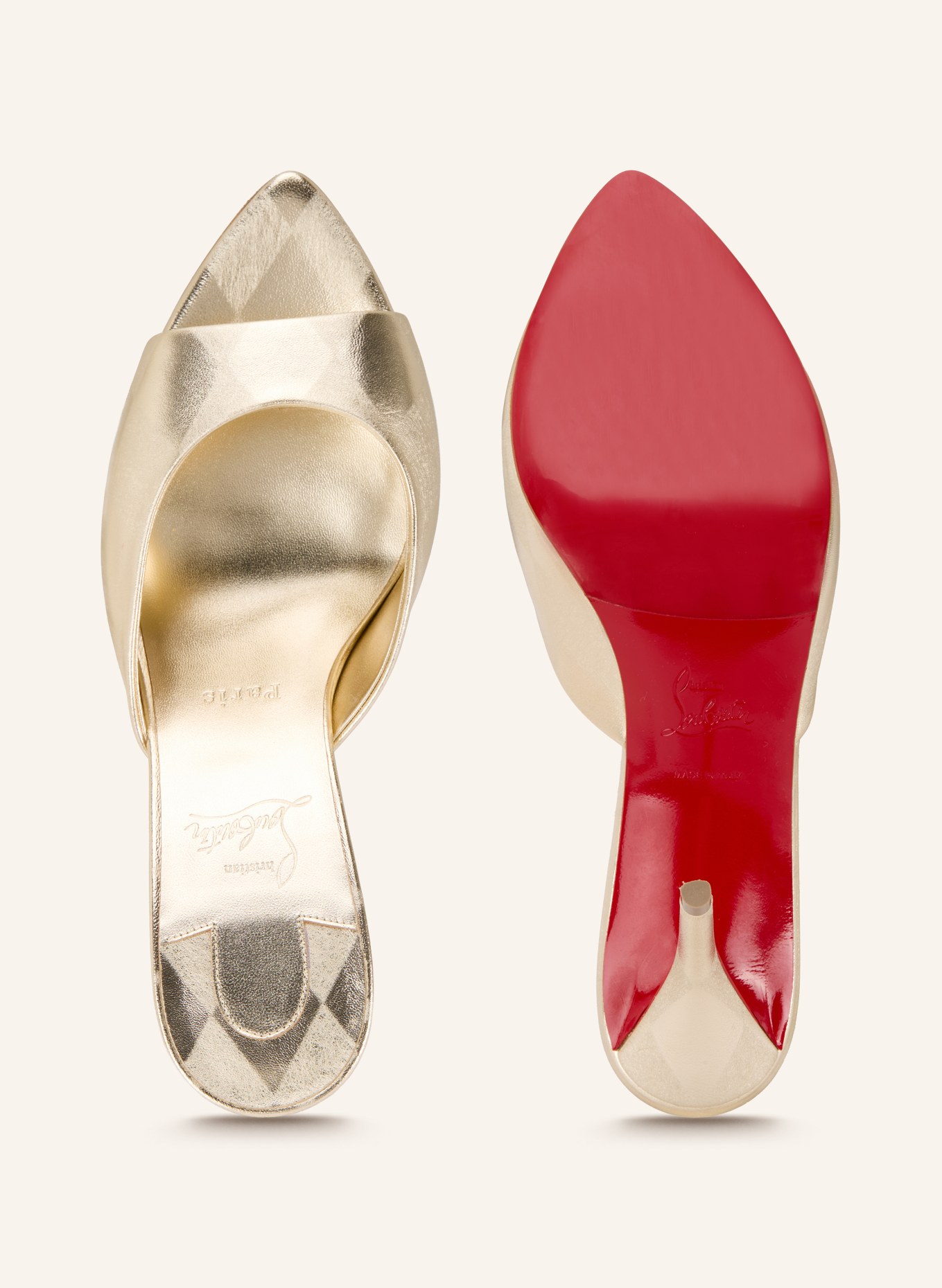 Christian Louboutin Mules MISS Z 100: PLATIN