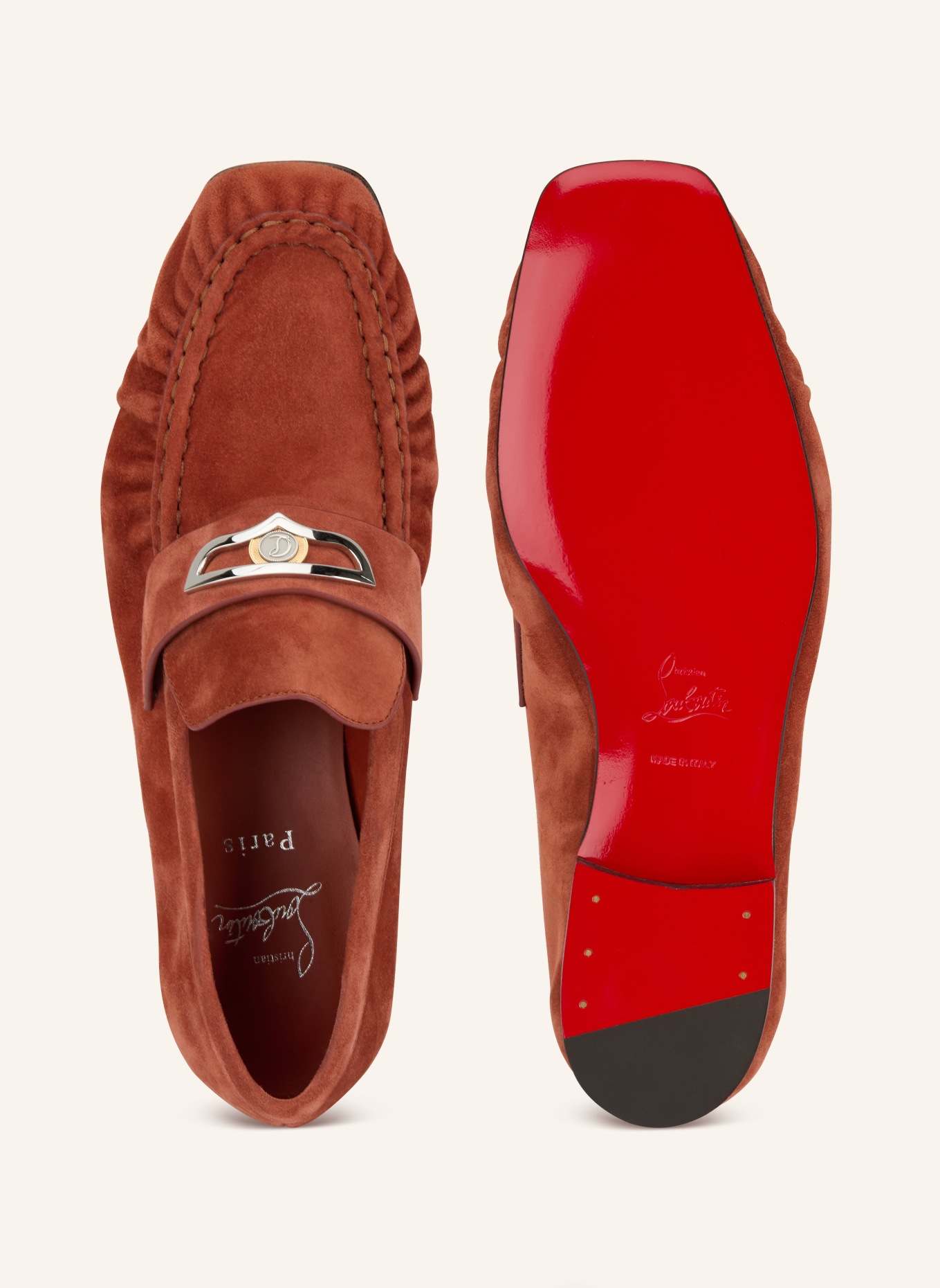 Christian Louboutin Mokasyny MOCALLISTA: JASNOBRĄZOWY