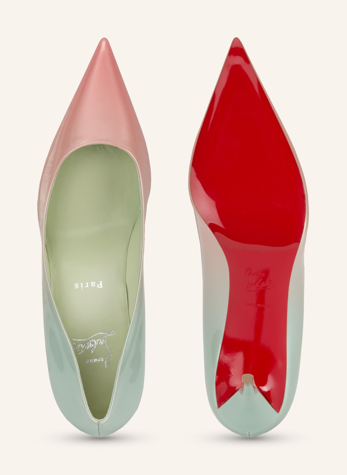 Christian Louboutin Lakierowane czółenka MISS Z 80: BLADORÓŻOWY