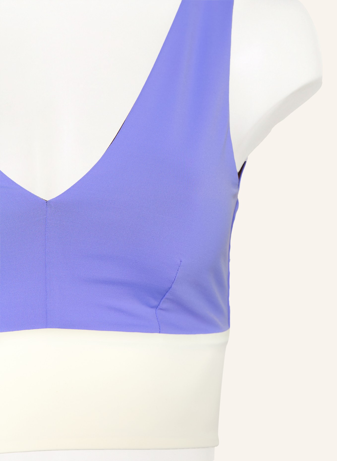 MYMARINI Bralette bikini top YOGATOP reversible with UV protection 50+: LIGHT PURPLE / DARK BROWN / CREAM