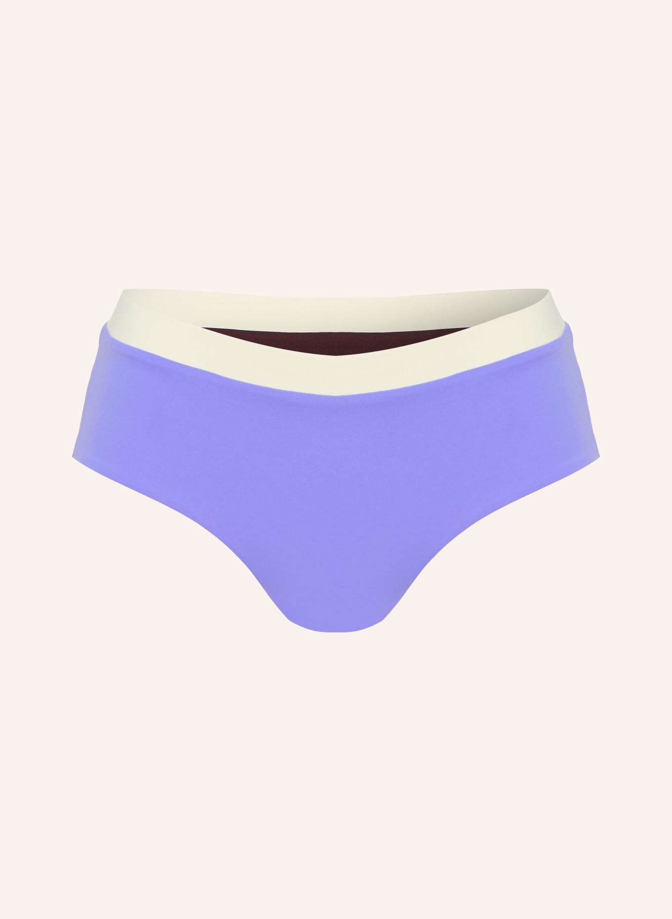 MYMARINI Panty-Bikini-Hose SHORTS zum Wenden mit UV-Schutz 50+: HELLLILA / BRAUN