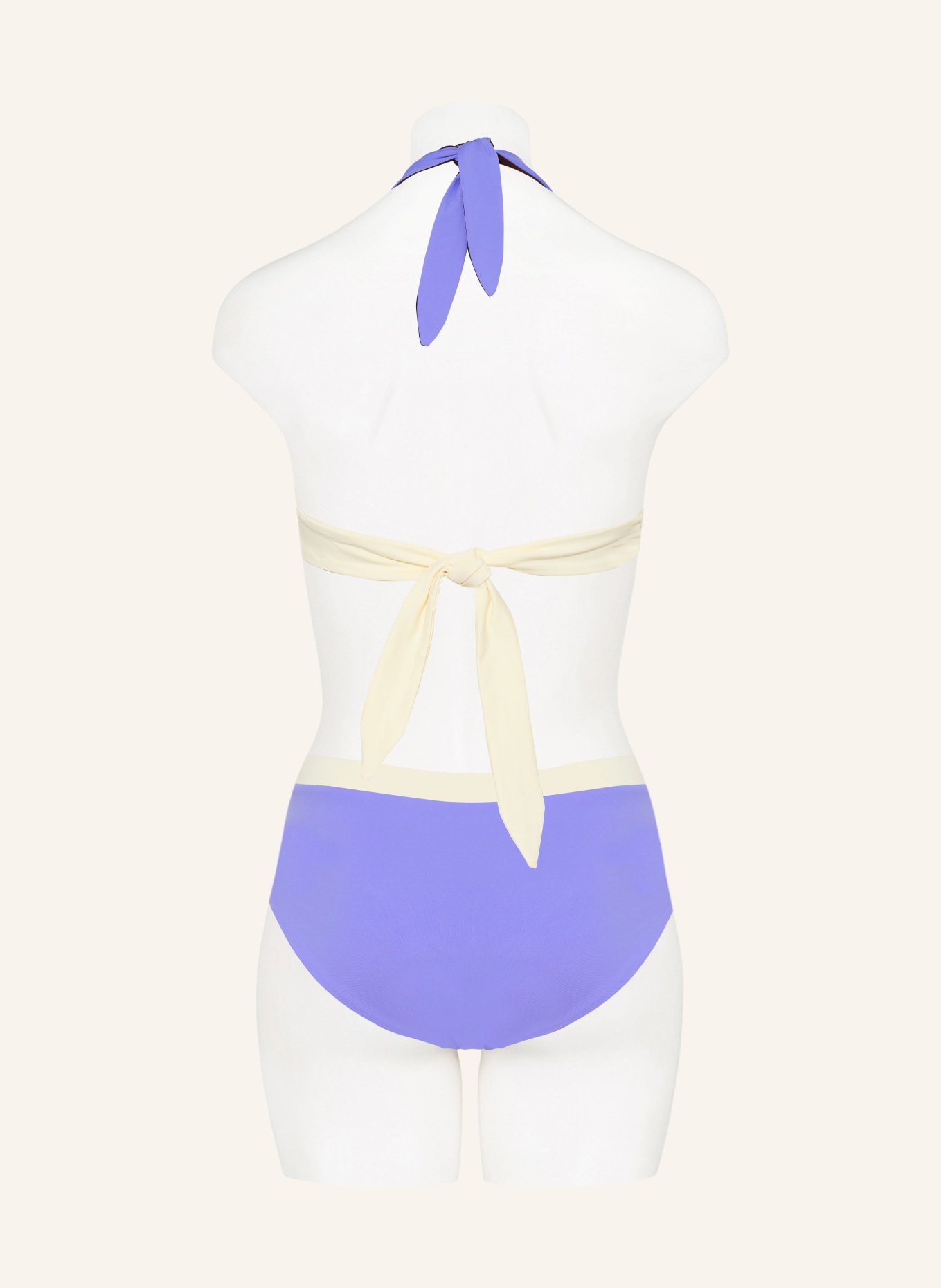 MYMARINI Panty-Bikini-Hose SHORTS zum Wenden mit UV-Schutz 50+: HELLLILA / BRAUN