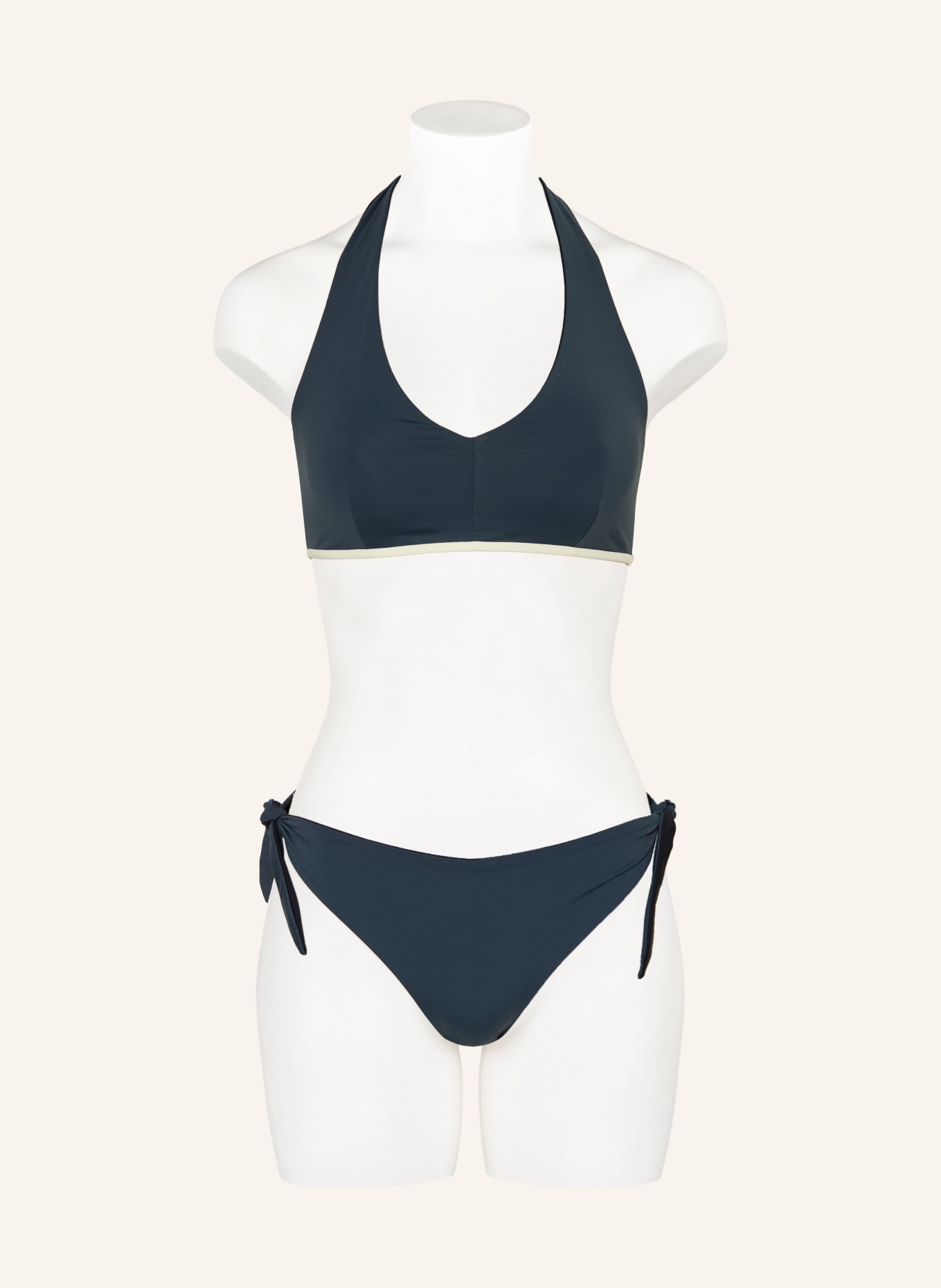 MYMARINI Basic bikini bottoms HOLIDAY reversible with UV protection 50+: BLACK / DARK GRAY