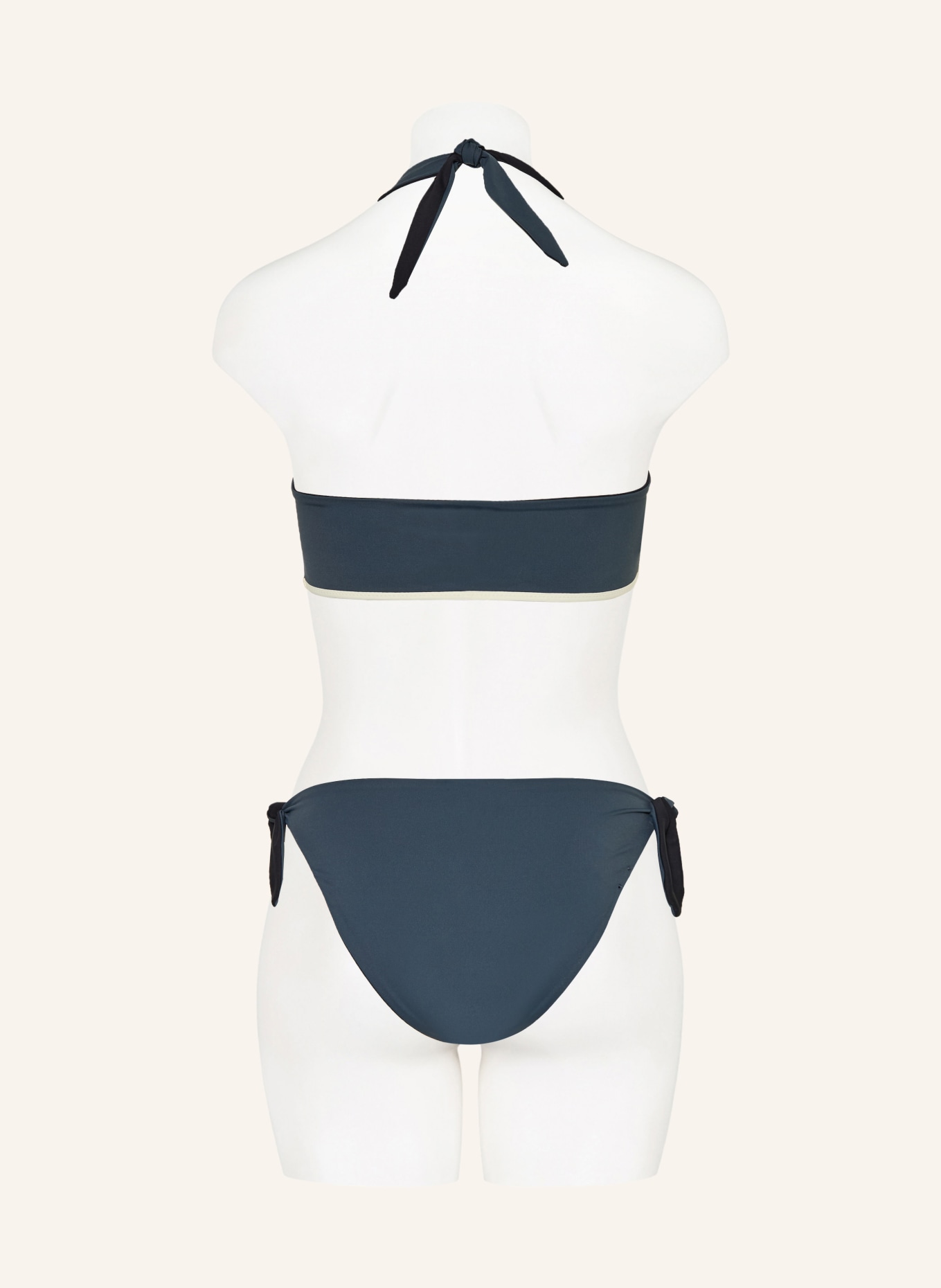 MYMARINI Basic bikini bottoms HOLIDAY reversible with UV protection 50+: BLACK / DARK GRAY