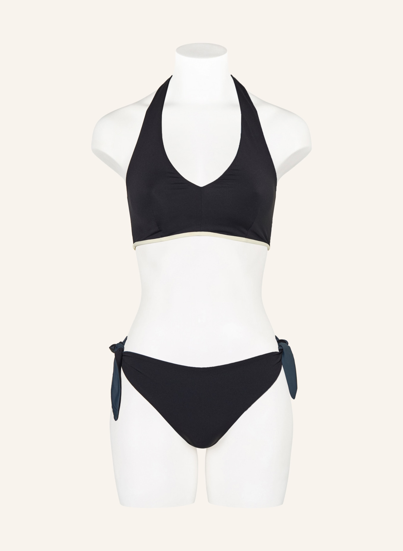 MYMARINI Basic bikini bottoms HOLIDAY reversible with UV protection 50+: BLACK / DARK GRAY