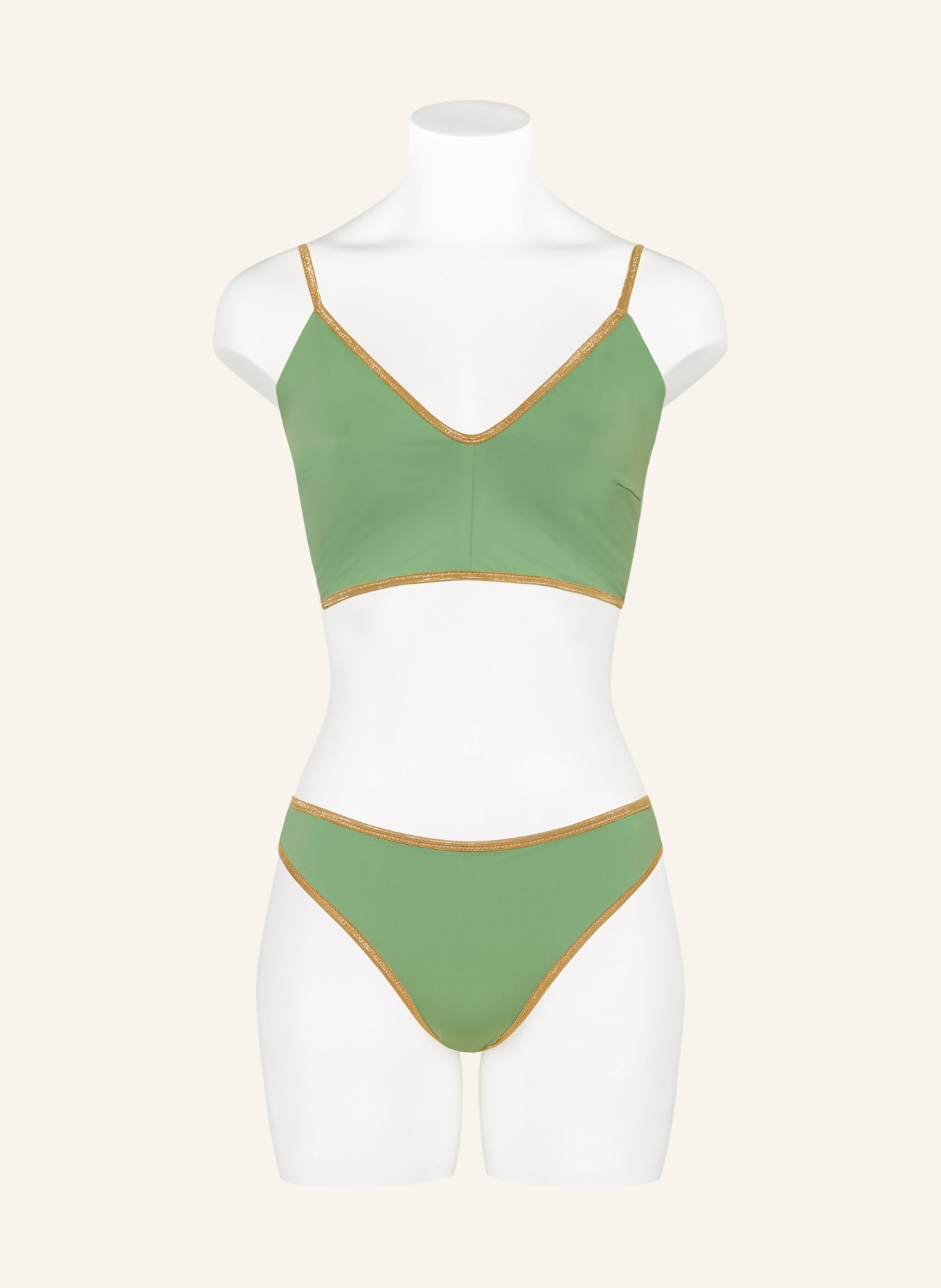MYMARINI Dół od bikini basic SHINE, model dwustronny z ochroną UV 50+: PETROL / ZŁOTY / JASNOZIELONY