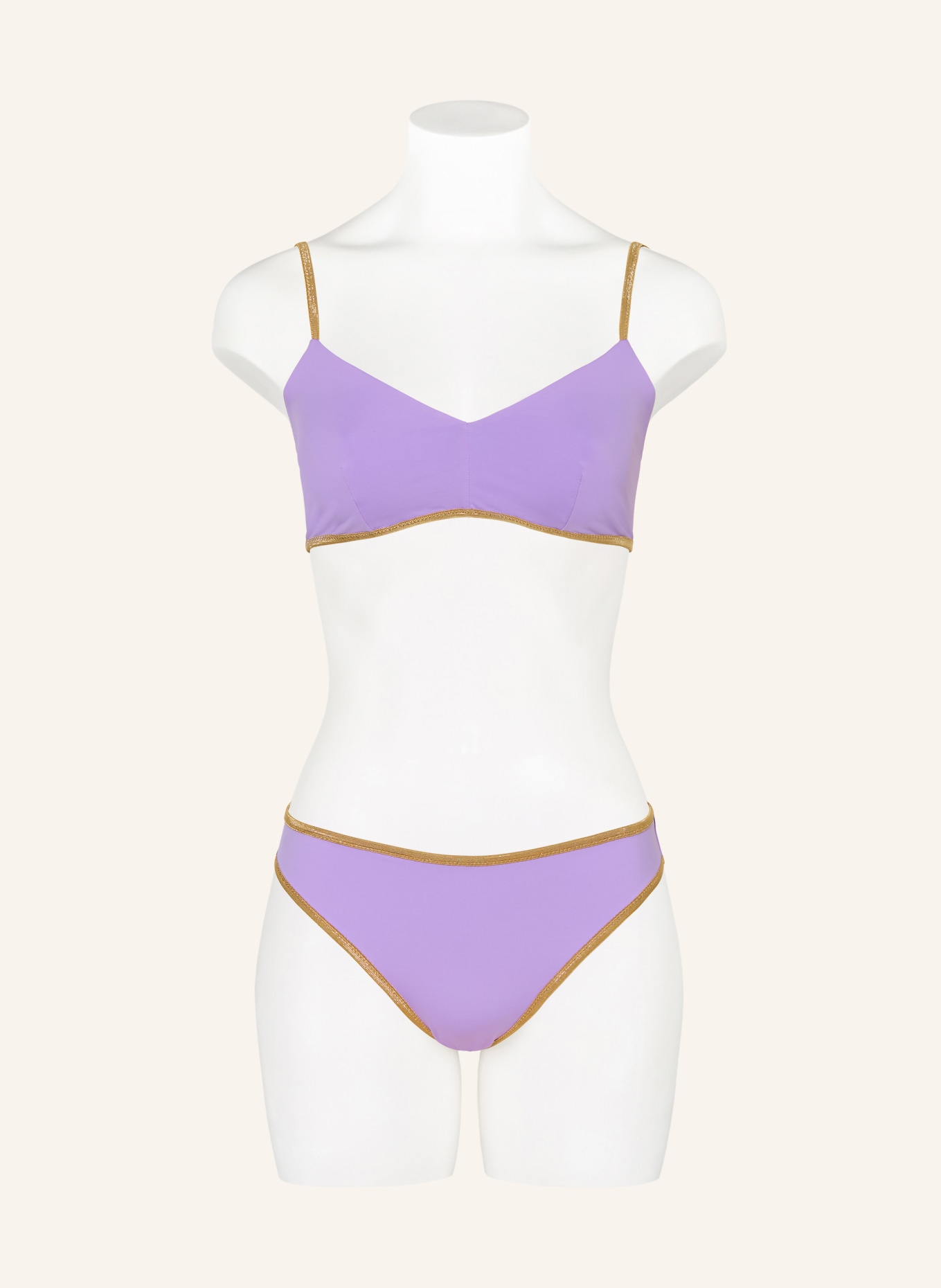 MYMARINI Dół od bikini basic SHINE, model dwustronny z ochroną UV 50+: JASNONIEBIESKI / ZŁOTY / JASNOFIOLETOWY