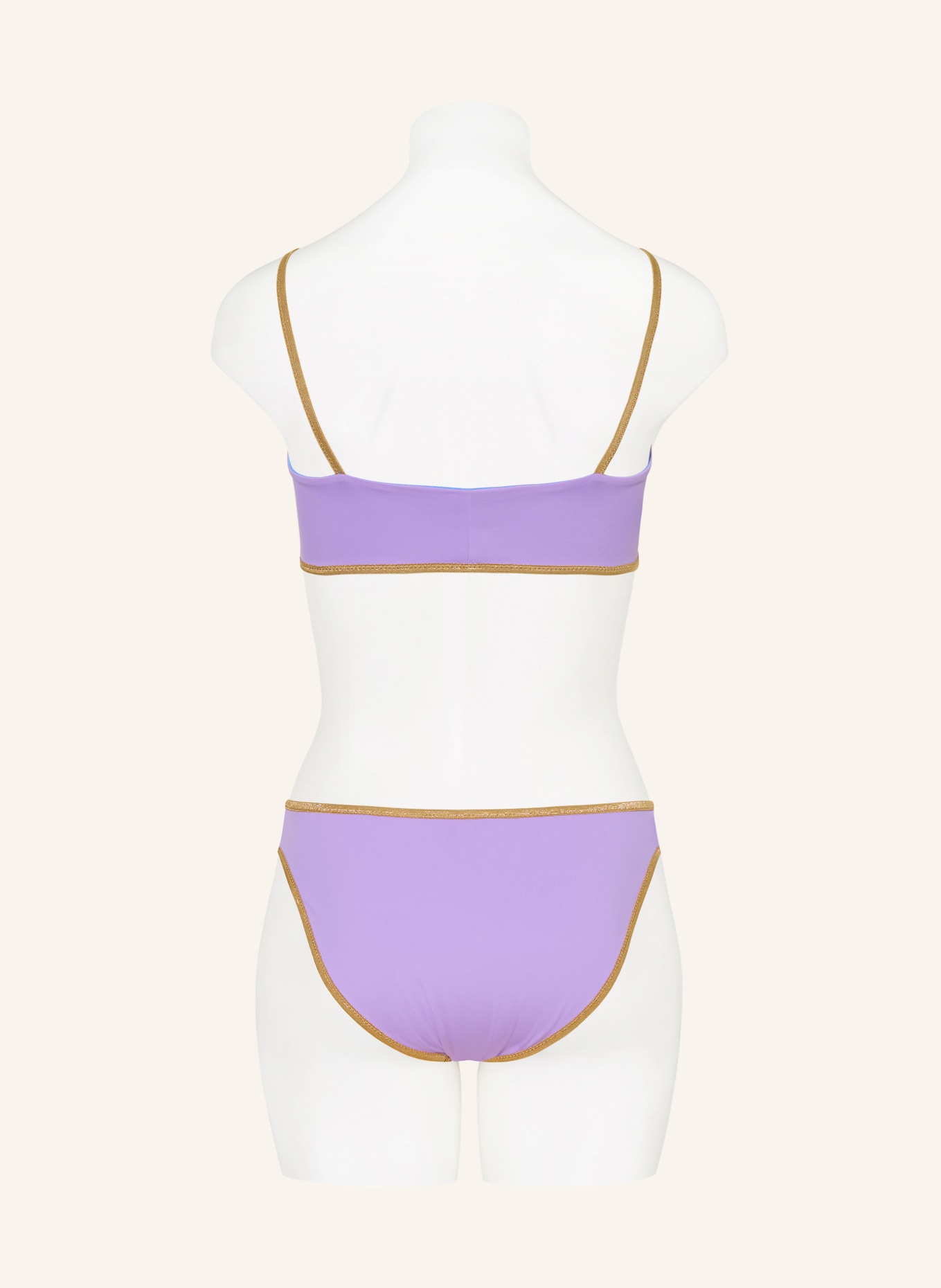 MYMARINI Dół od bikini basic SHINE, model dwustronny z ochroną UV 50+: JASNONIEBIESKI / ZŁOTY / JASNOFIOLETOWY