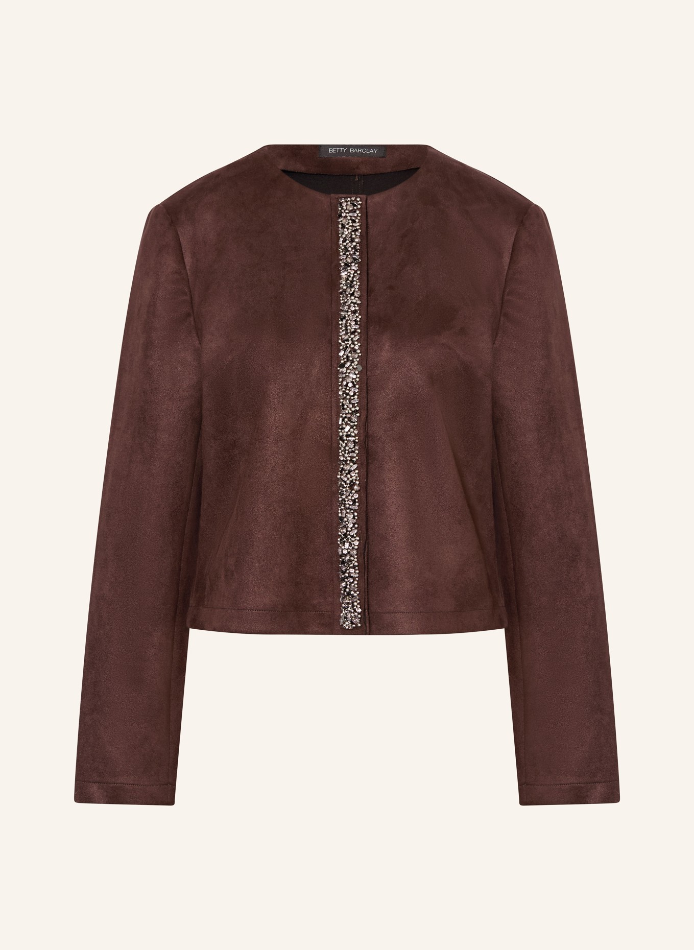 Betty Barclay Kastenjacke mit Schmucksteinen: DUNKELBRAUN