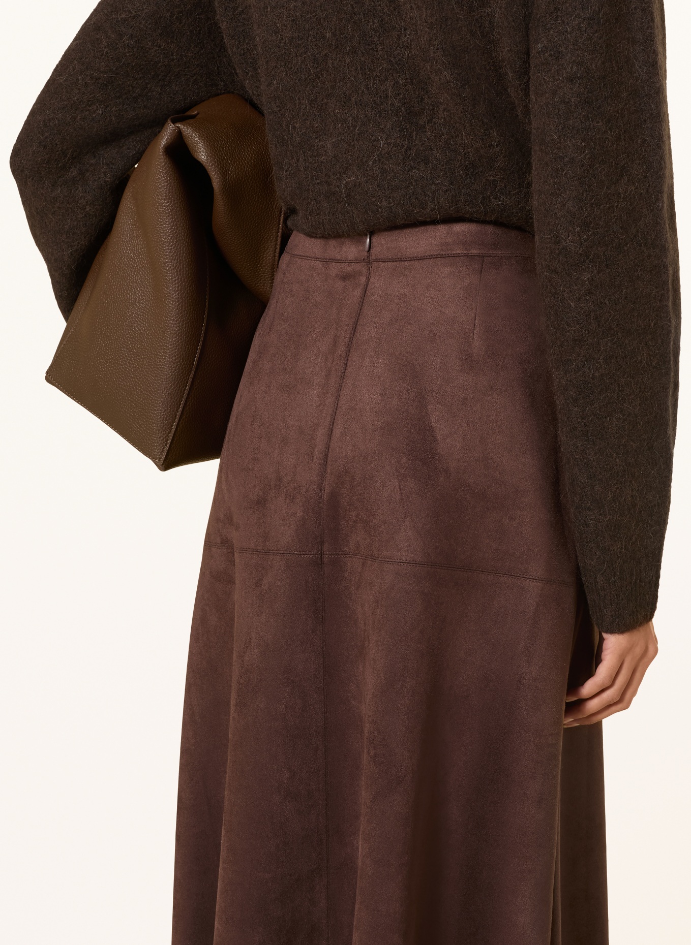 Betty Barclay Leather-look skirt: BROWN