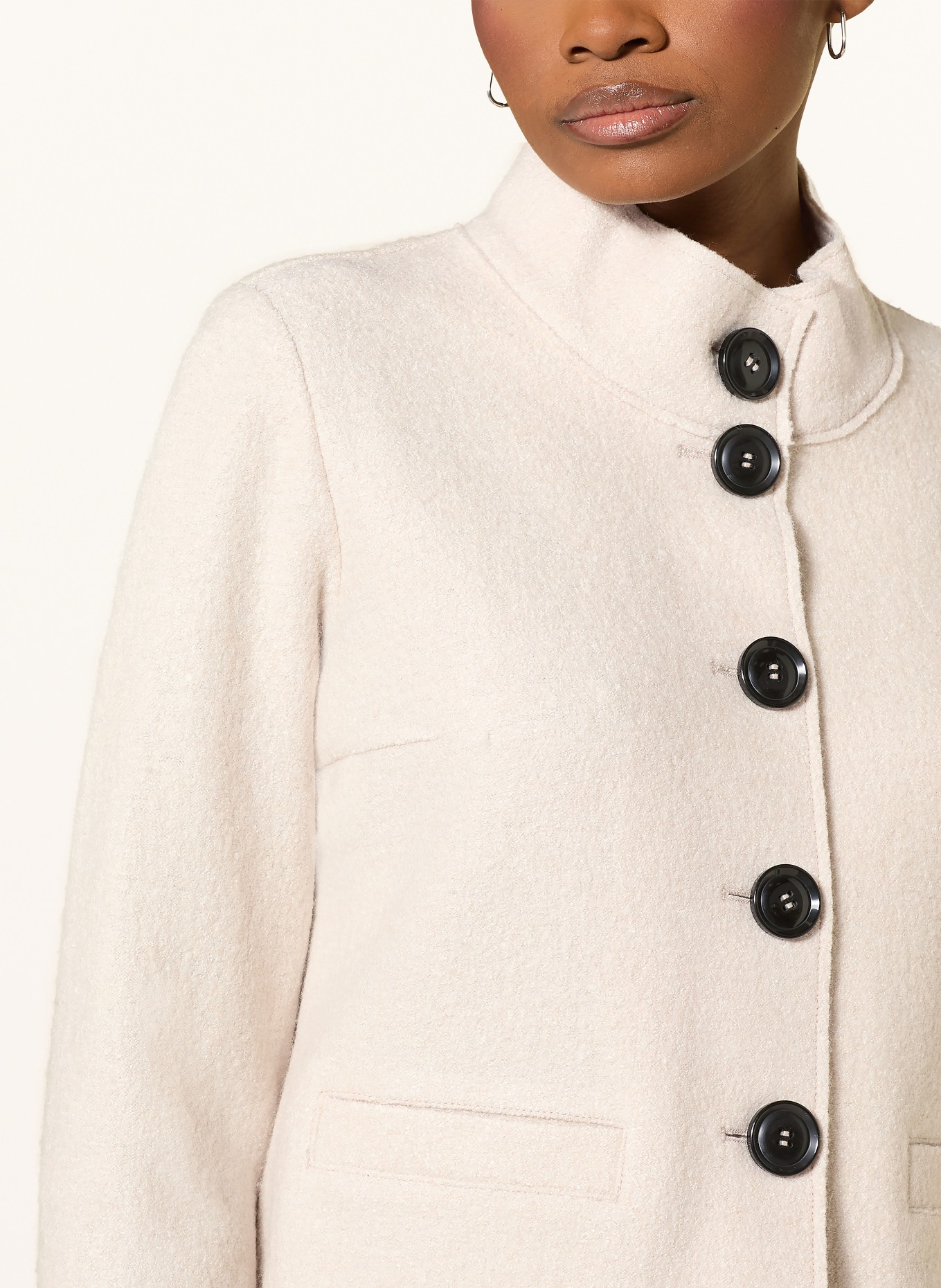 Betty Barclay Bouclé sako: KRÉMOVÁ / ČERNÁ