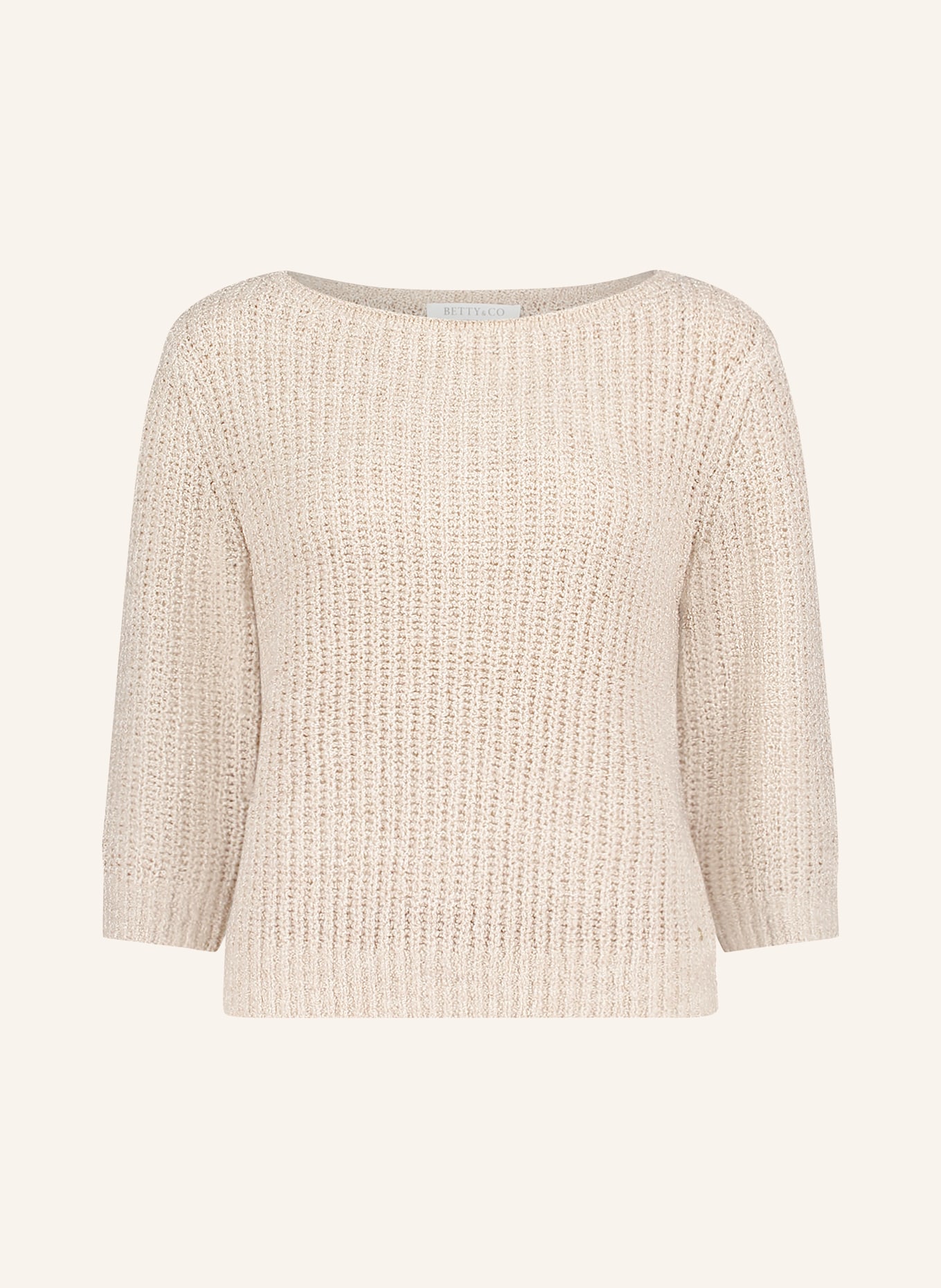 BETTY&CO Sweater with 3/4 sleeves: BEIGE