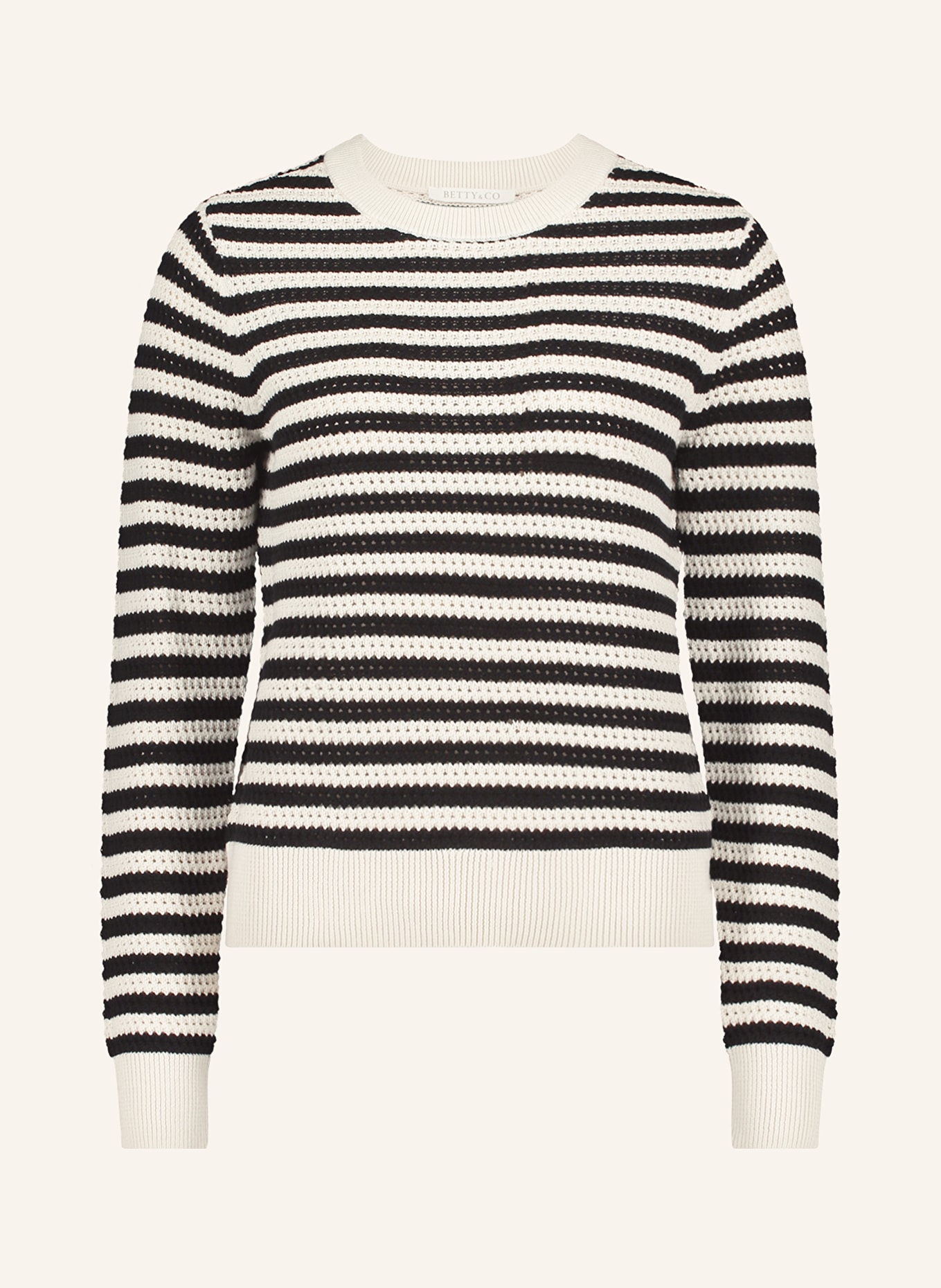 BETTY&CO sweter: ECRU / CZARNY