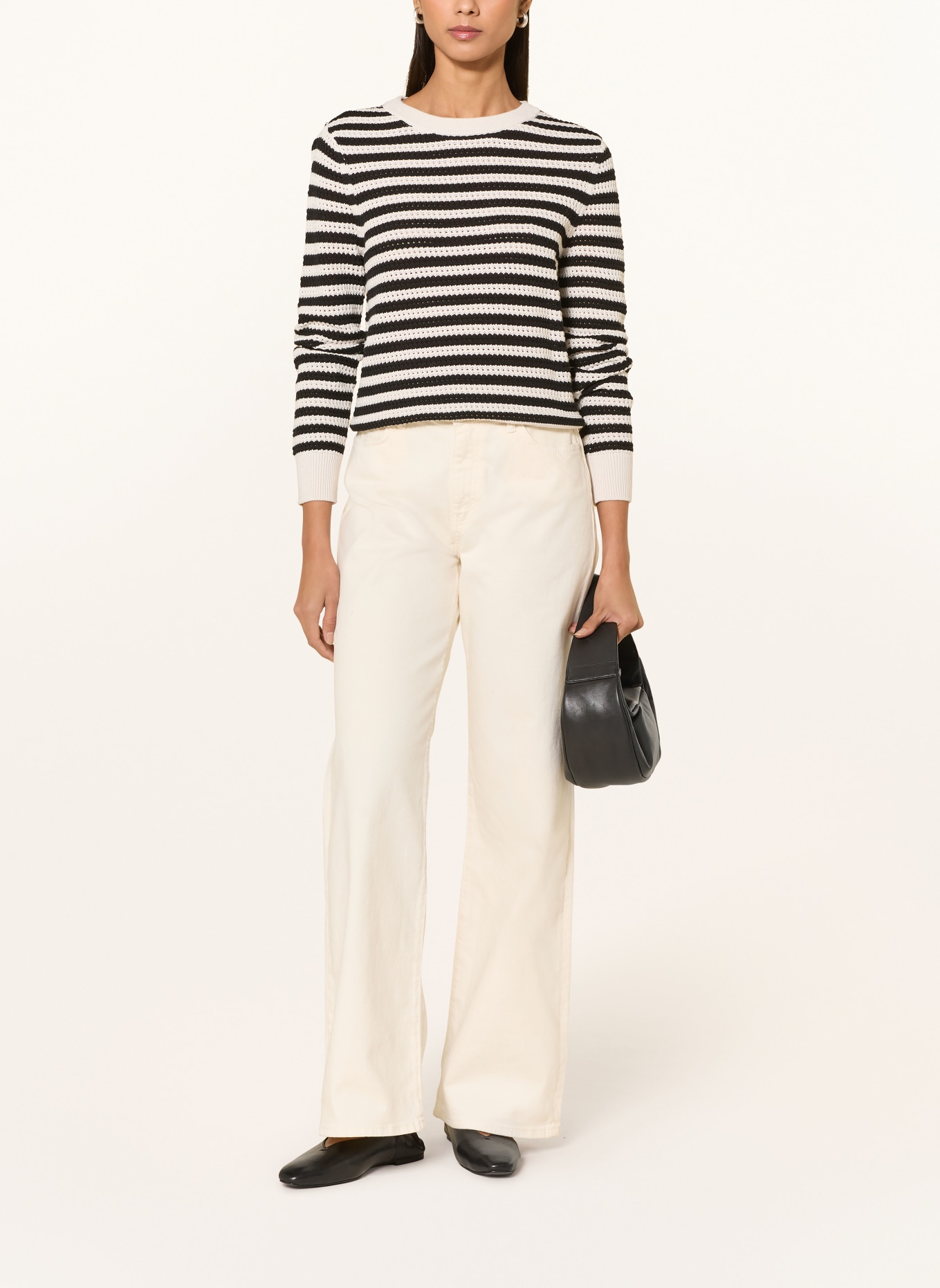 BETTY&CO sweter: ECRU / CZARNY