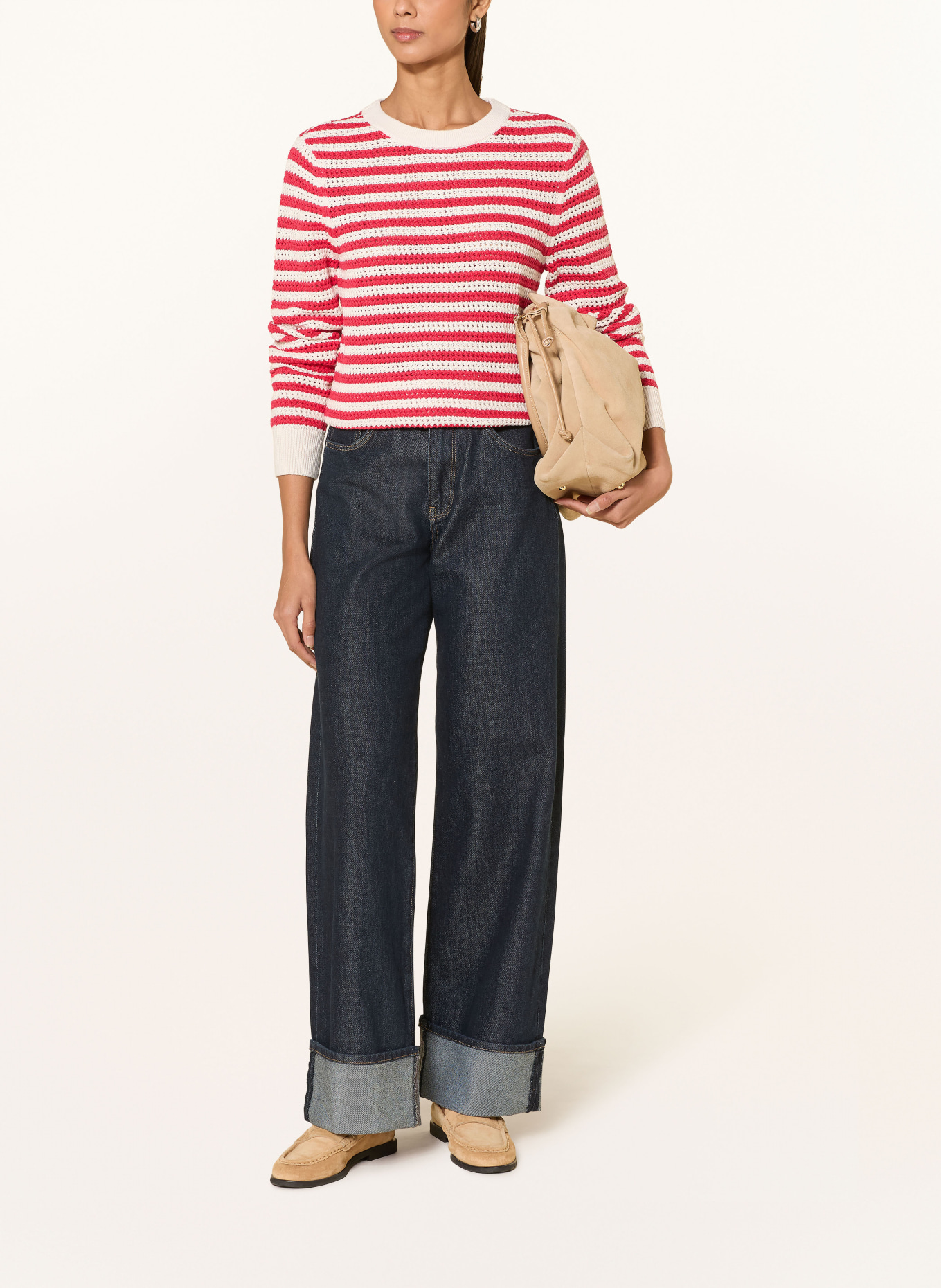 BETTY&CO svetr: BÍLÁ / ČERVENÁ