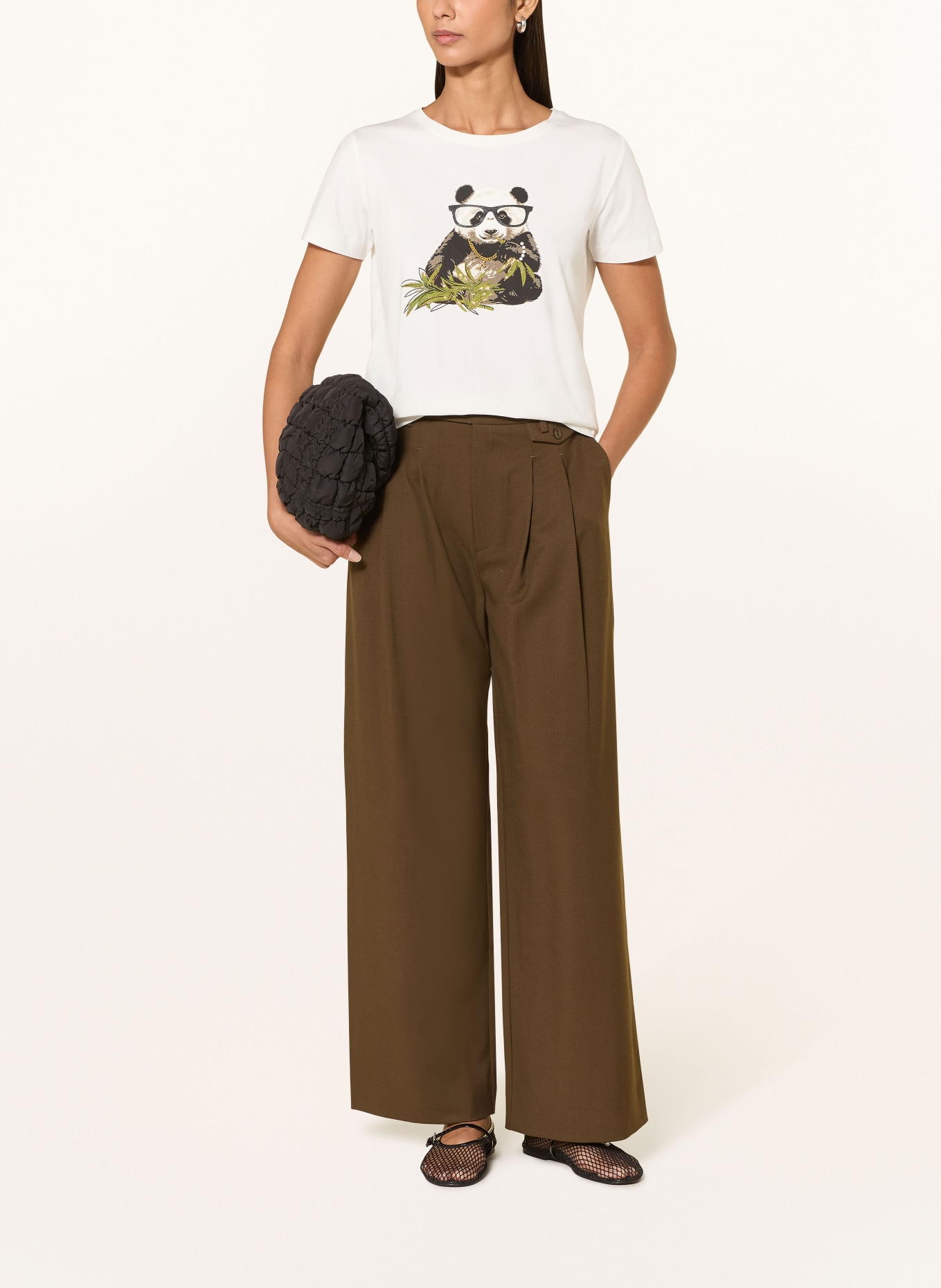 BETTY&CO T-shirt with gemstones: WHITE