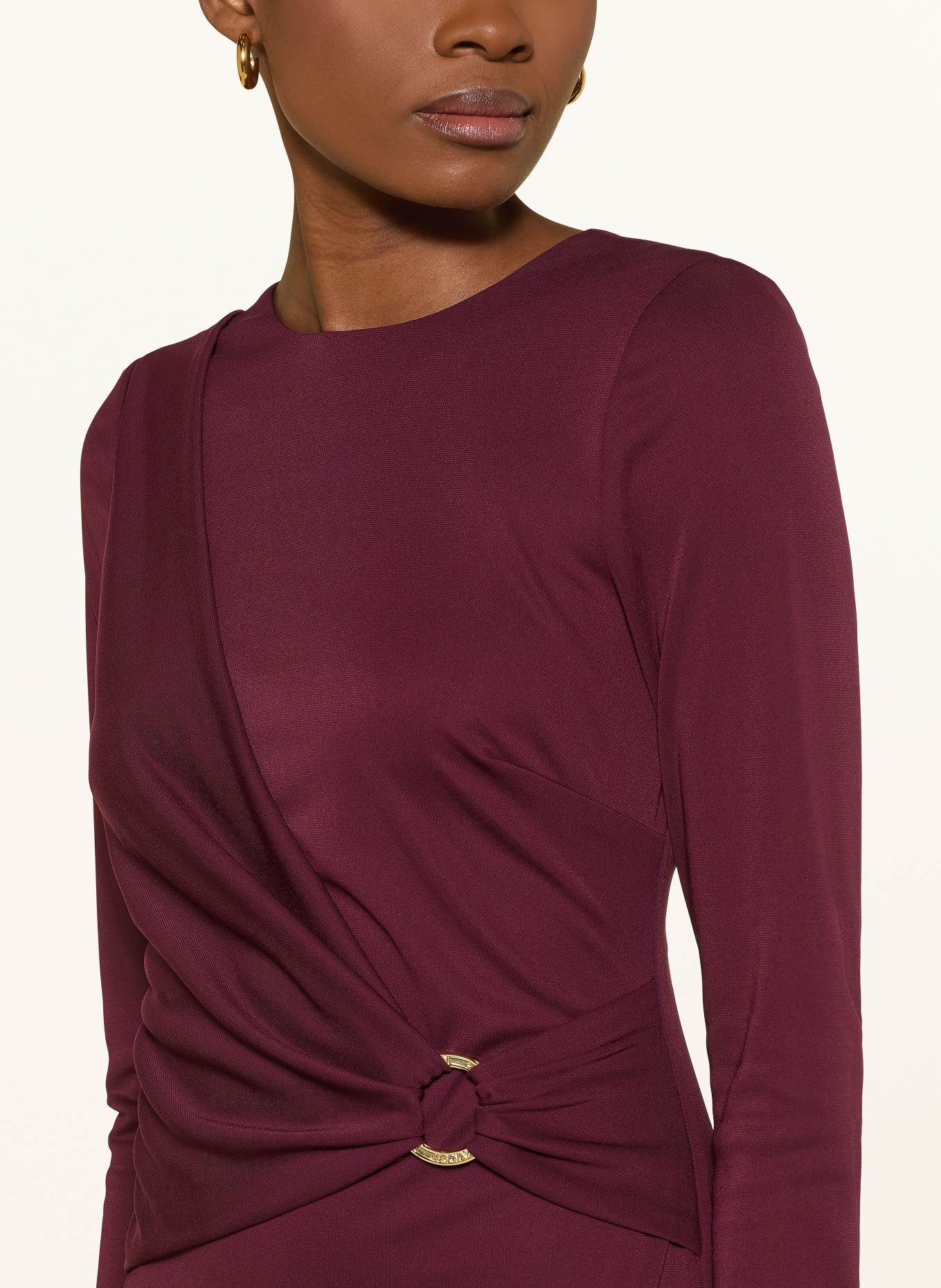 LAUREN RALPH LAUREN Jerseykleid: DUNKELROT