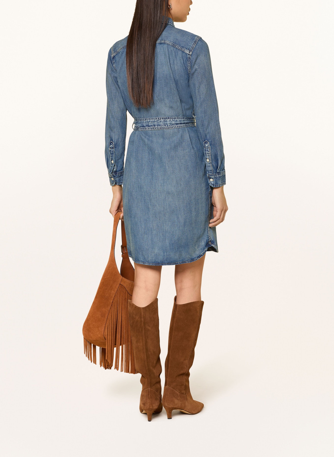 LAUREN RALPH LAUREN Jeanskleid: BLAU