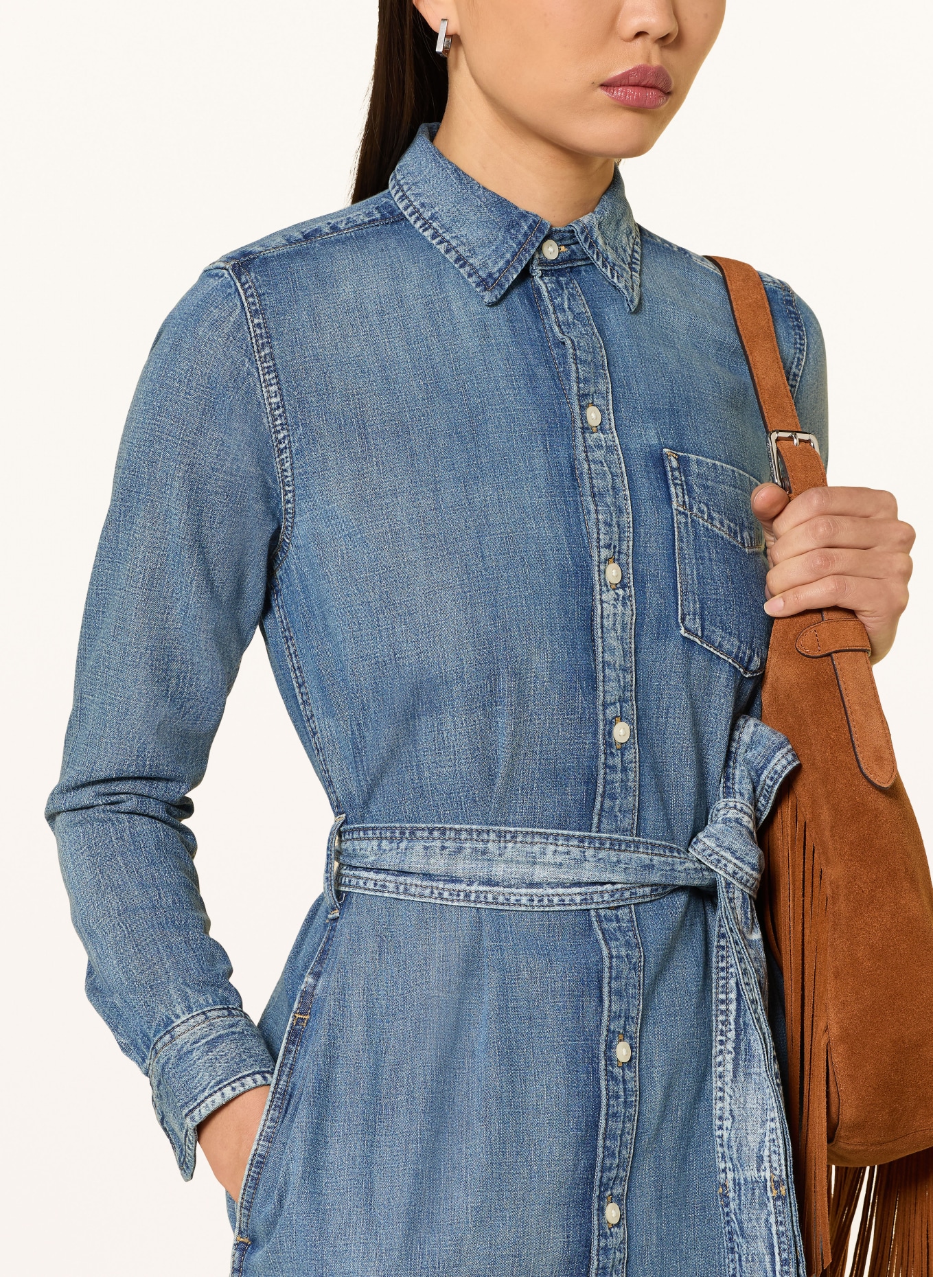 LAUREN RALPH LAUREN Jeanskleid: BLAU