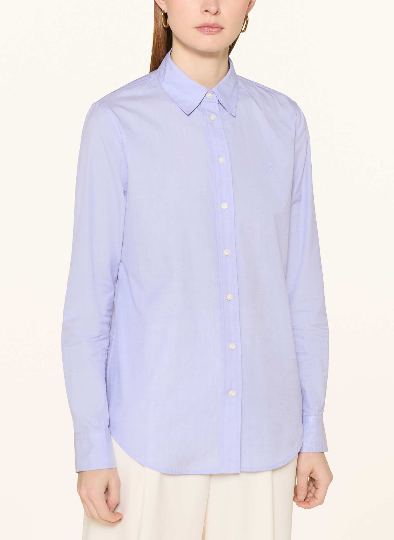 LAUREN RALPH LAUREN shirt blouse: LIGHT BLUE
