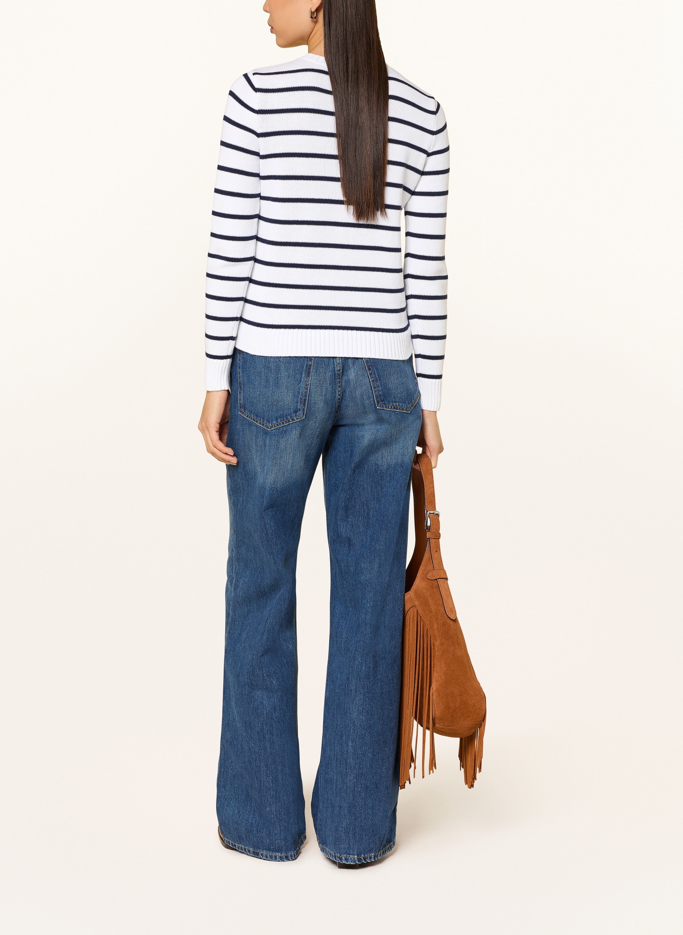 LAUREN RALPH LAUREN kardigan: BIAŁY / GRANATOWY