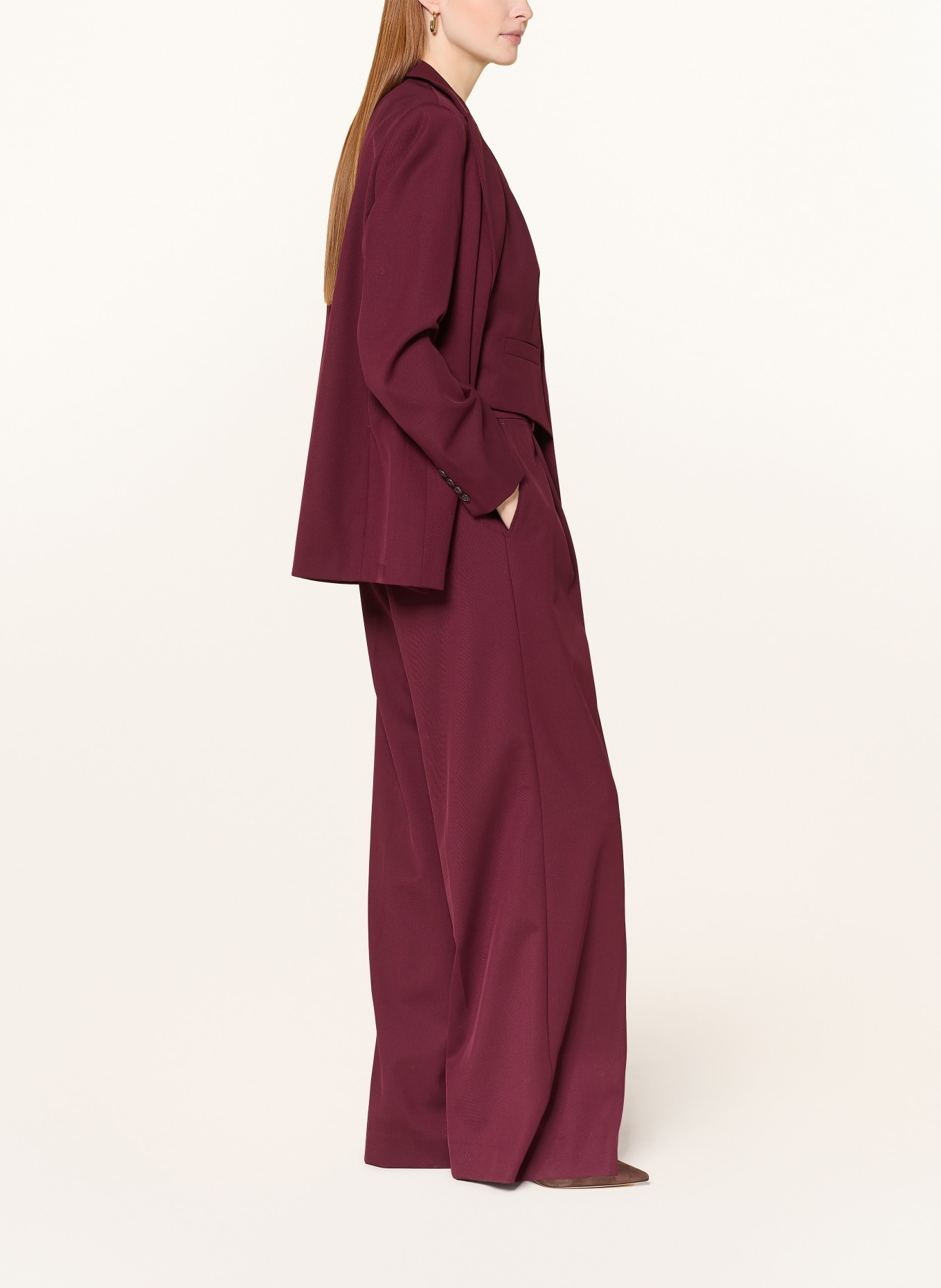 LAUREN RALPH LAUREN marlene pants: DARK RED