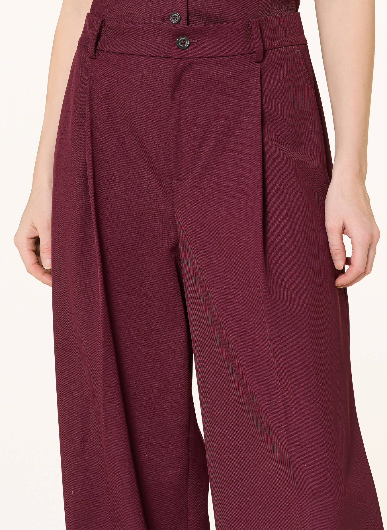 LAUREN RALPH LAUREN marlene pants: DARK RED