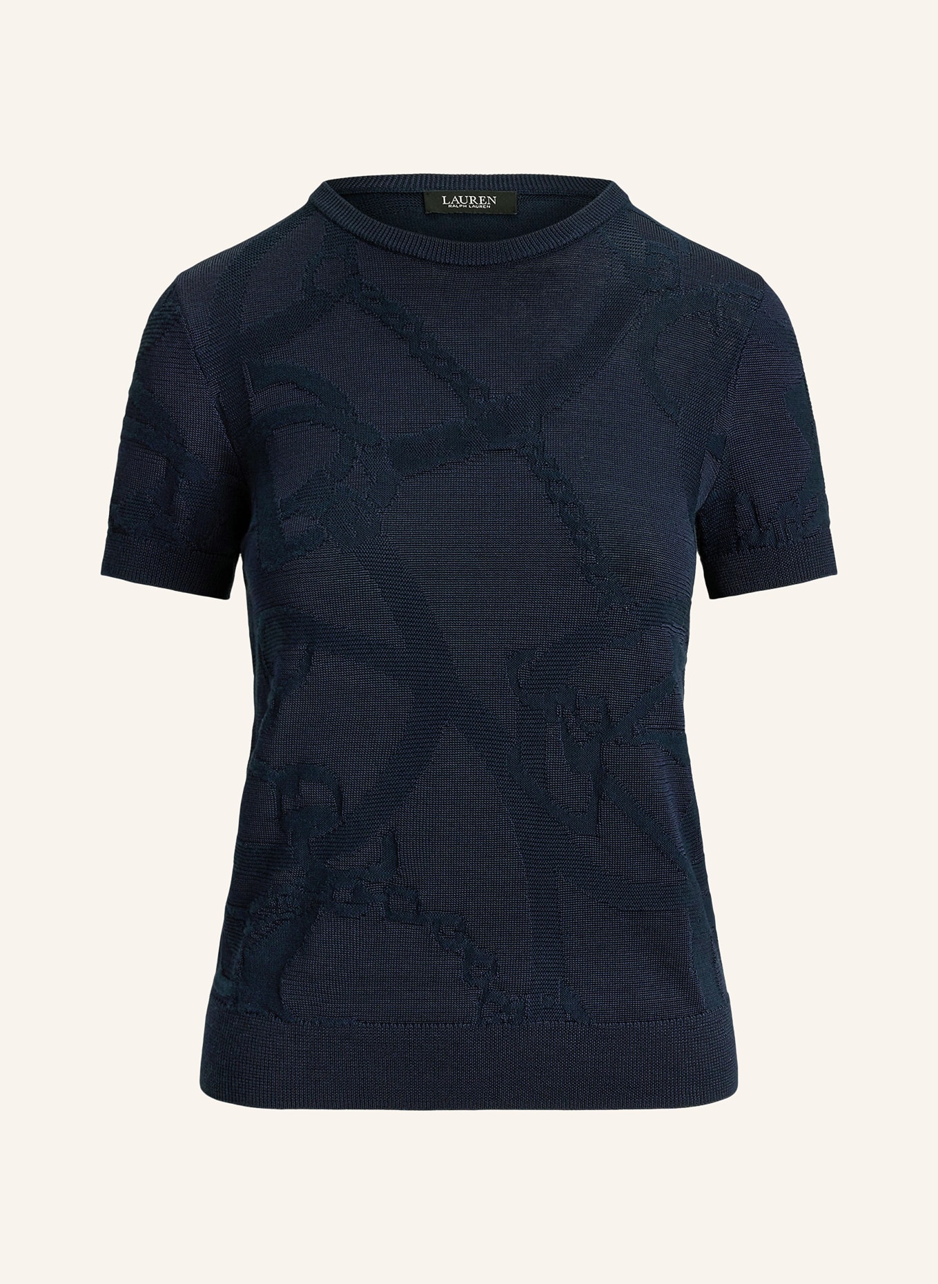 LAUREN RALPH LAUREN knit shirt: DARK BLUE