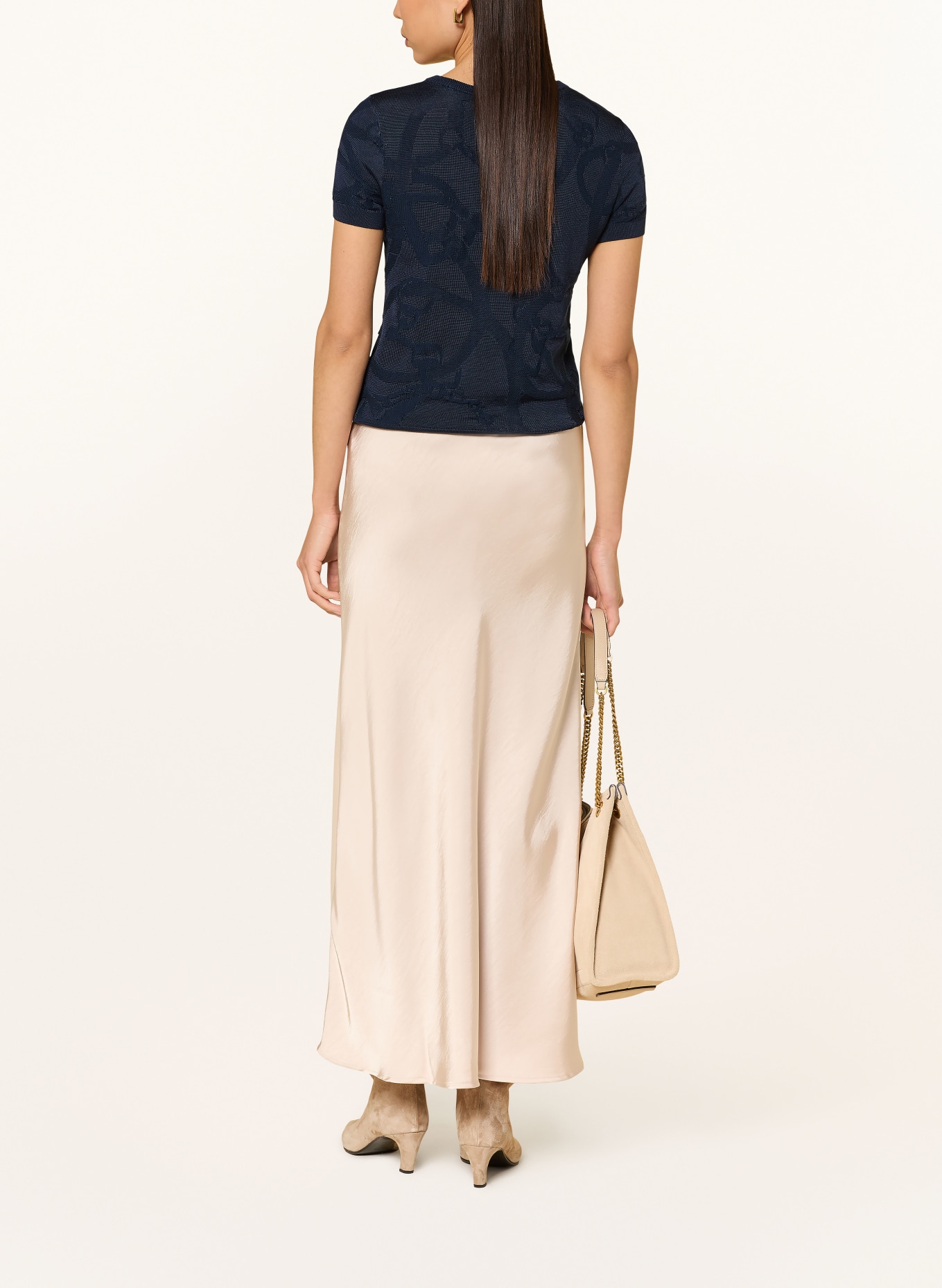 LAUREN RALPH LAUREN knit shirt: DARK BLUE