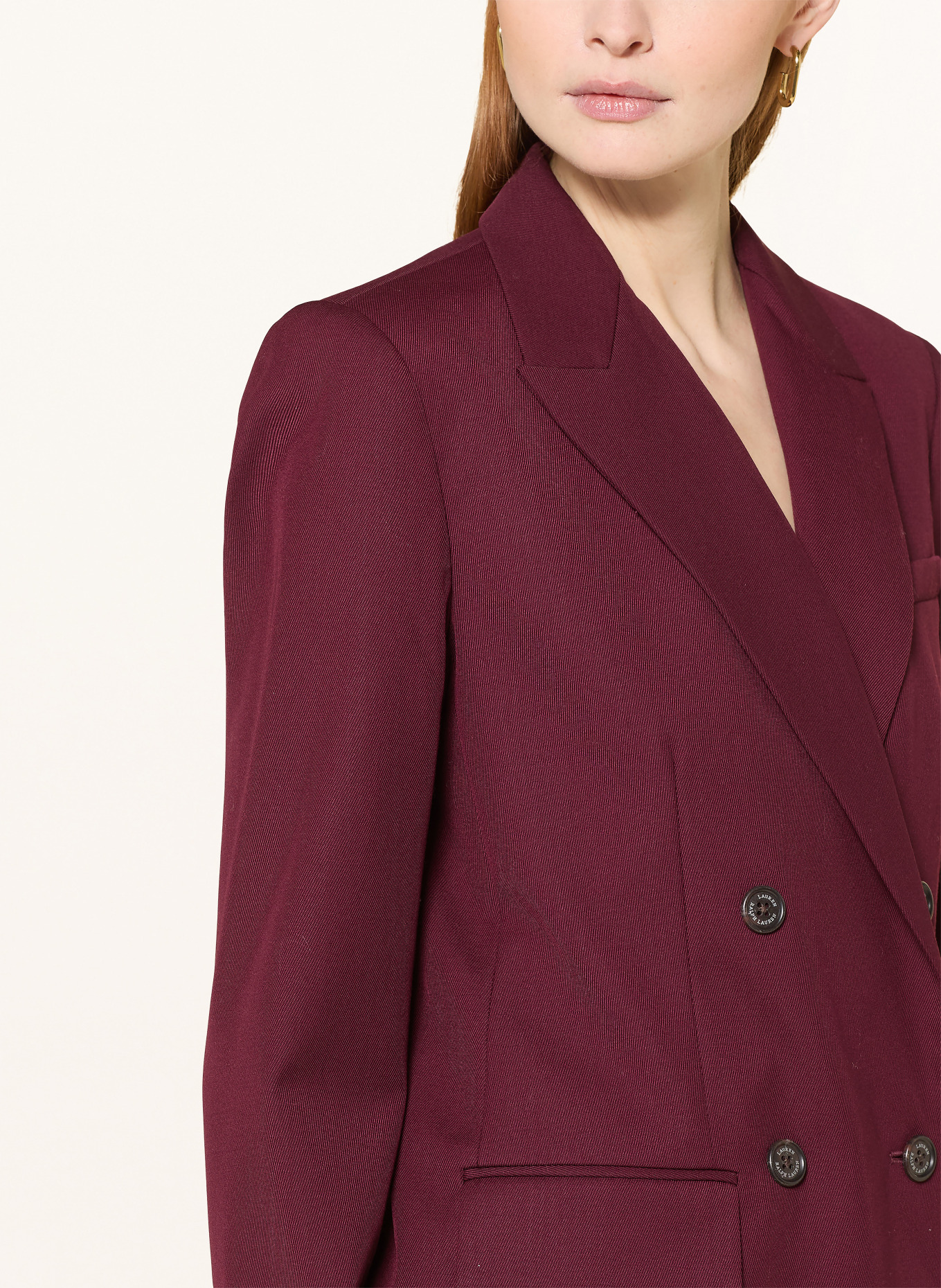 LAUREN RALPH LAUREN blazer: DARK RED