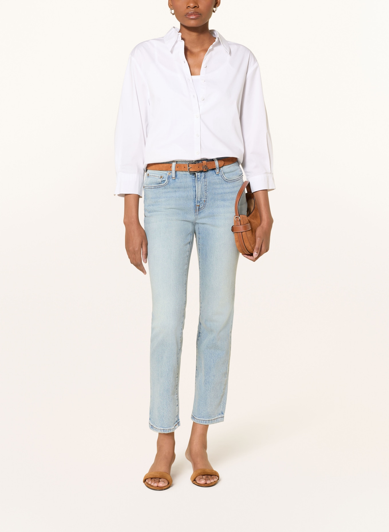 LAUREN RALPH LAUREN Cropped jeans: 001 CASSEAH WASH