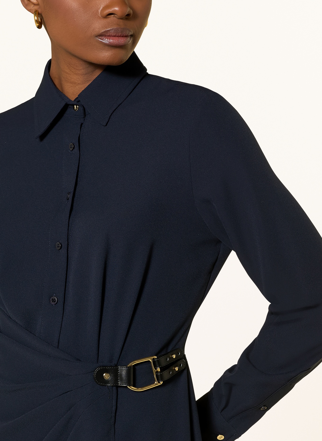 LAUREN RALPH LAUREN Hemdblusenkleid: DUNKELBLAU