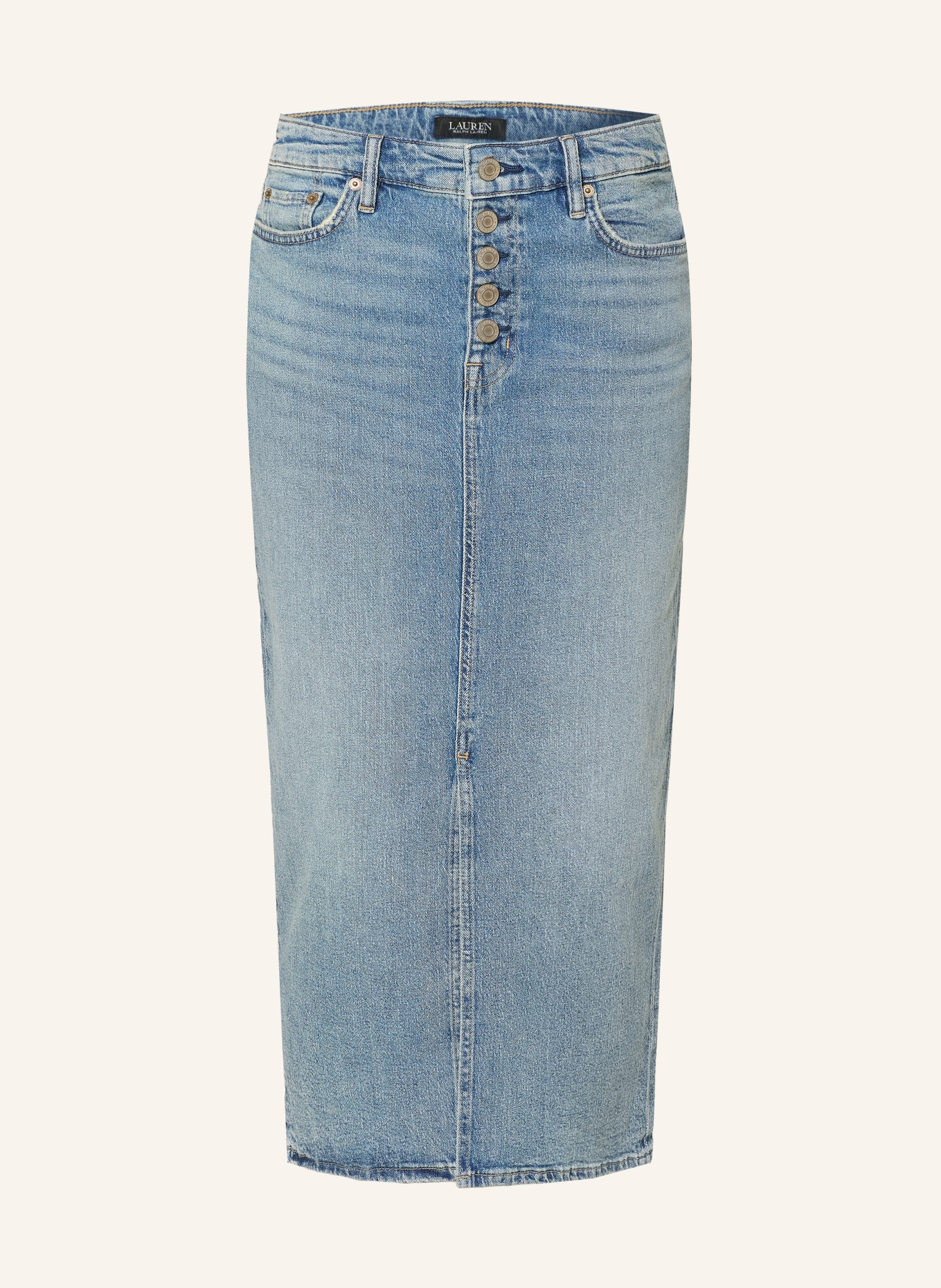 LAUREN RALPH LAUREN džínová sukně: TMAVĚ MODRÁ