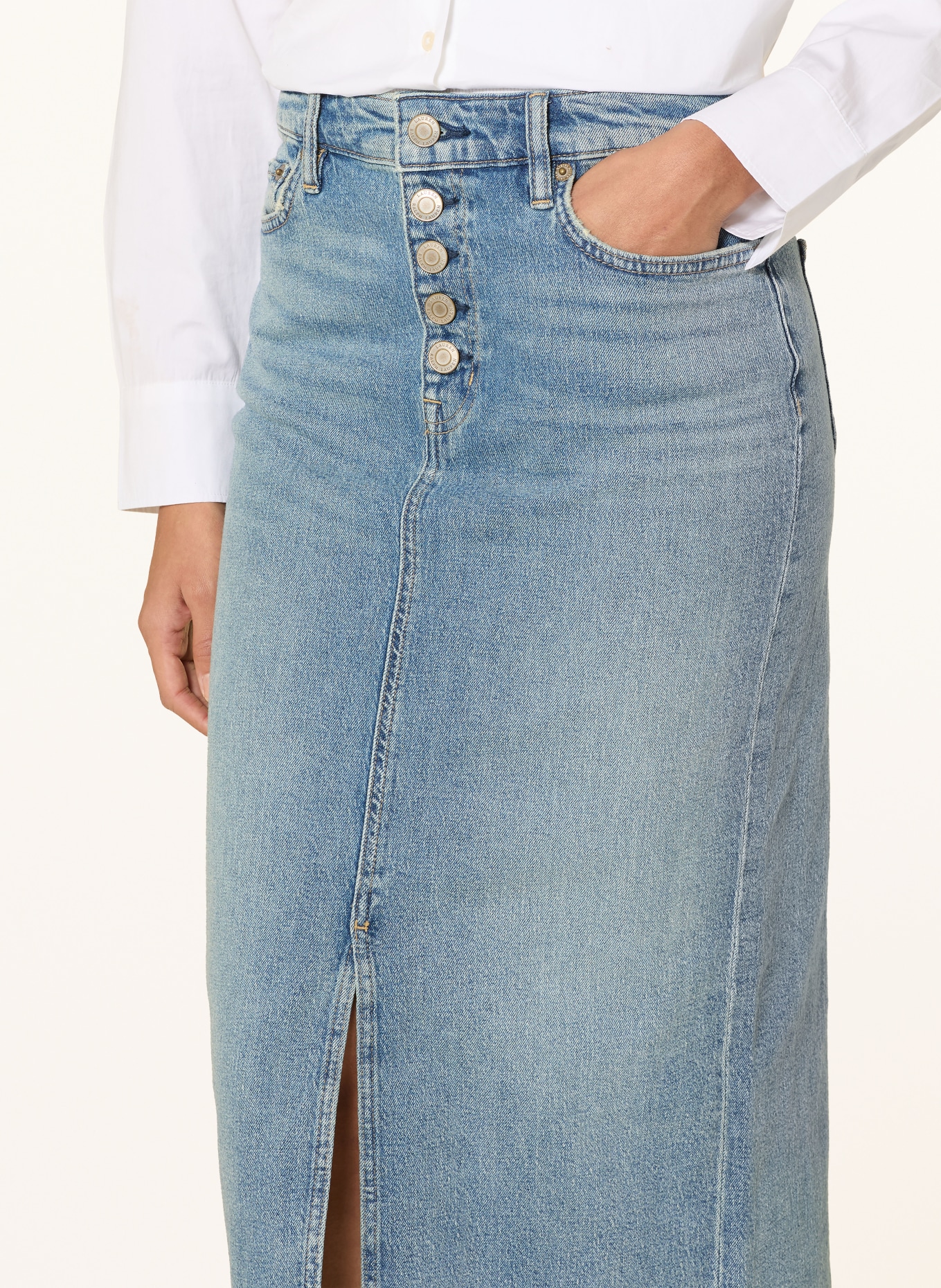 LAUREN RALPH LAUREN džínová sukně: TMAVĚ MODRÁ