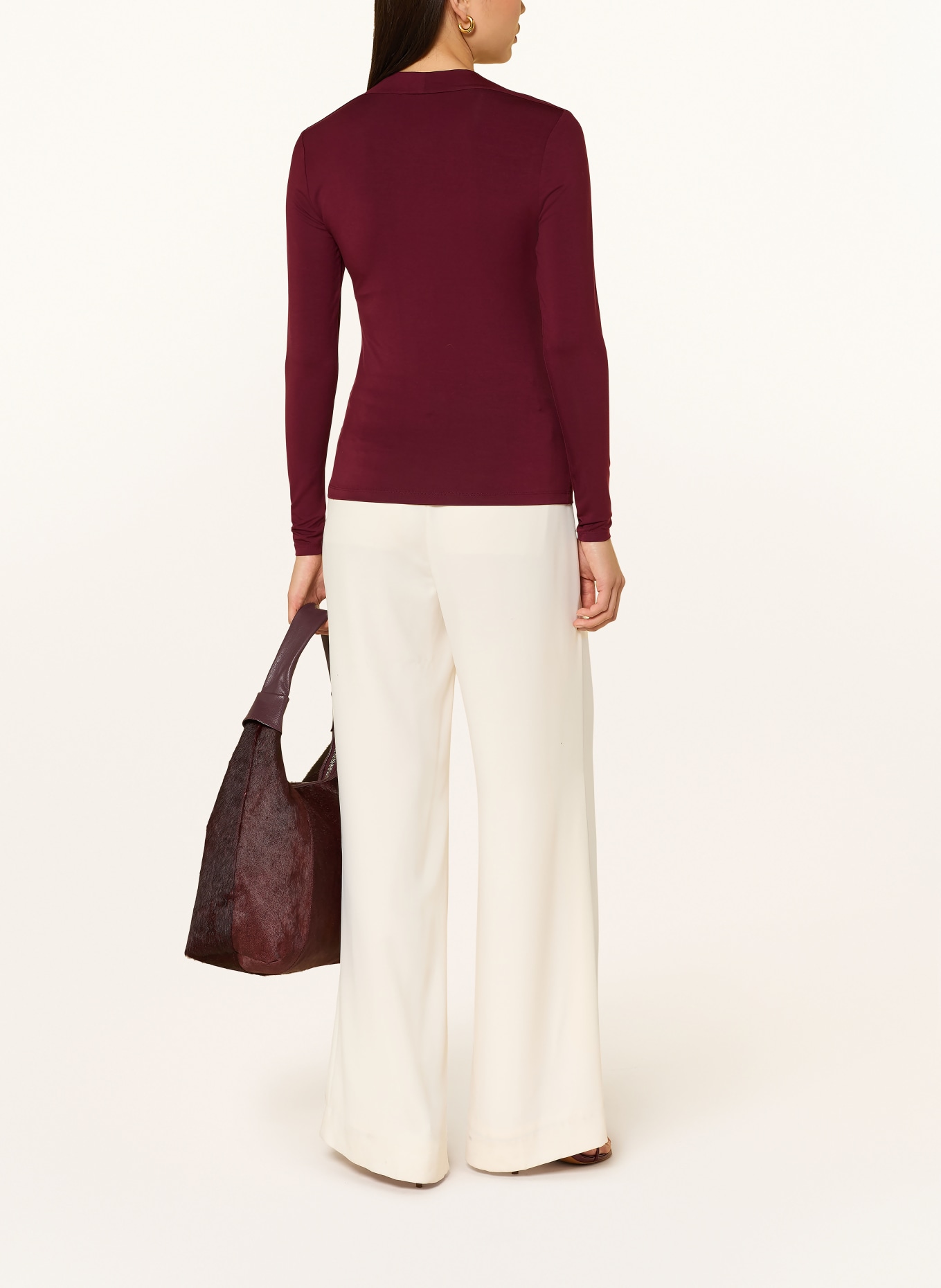 LAUREN RALPH LAUREN long-sleeved shirt: DARK RED