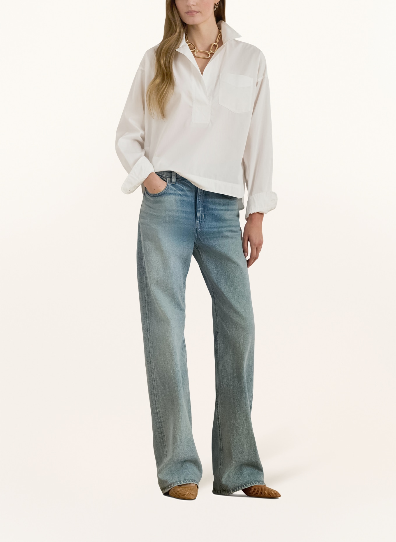 LAUREN RALPH LAUREN blouse shirt: WHITE