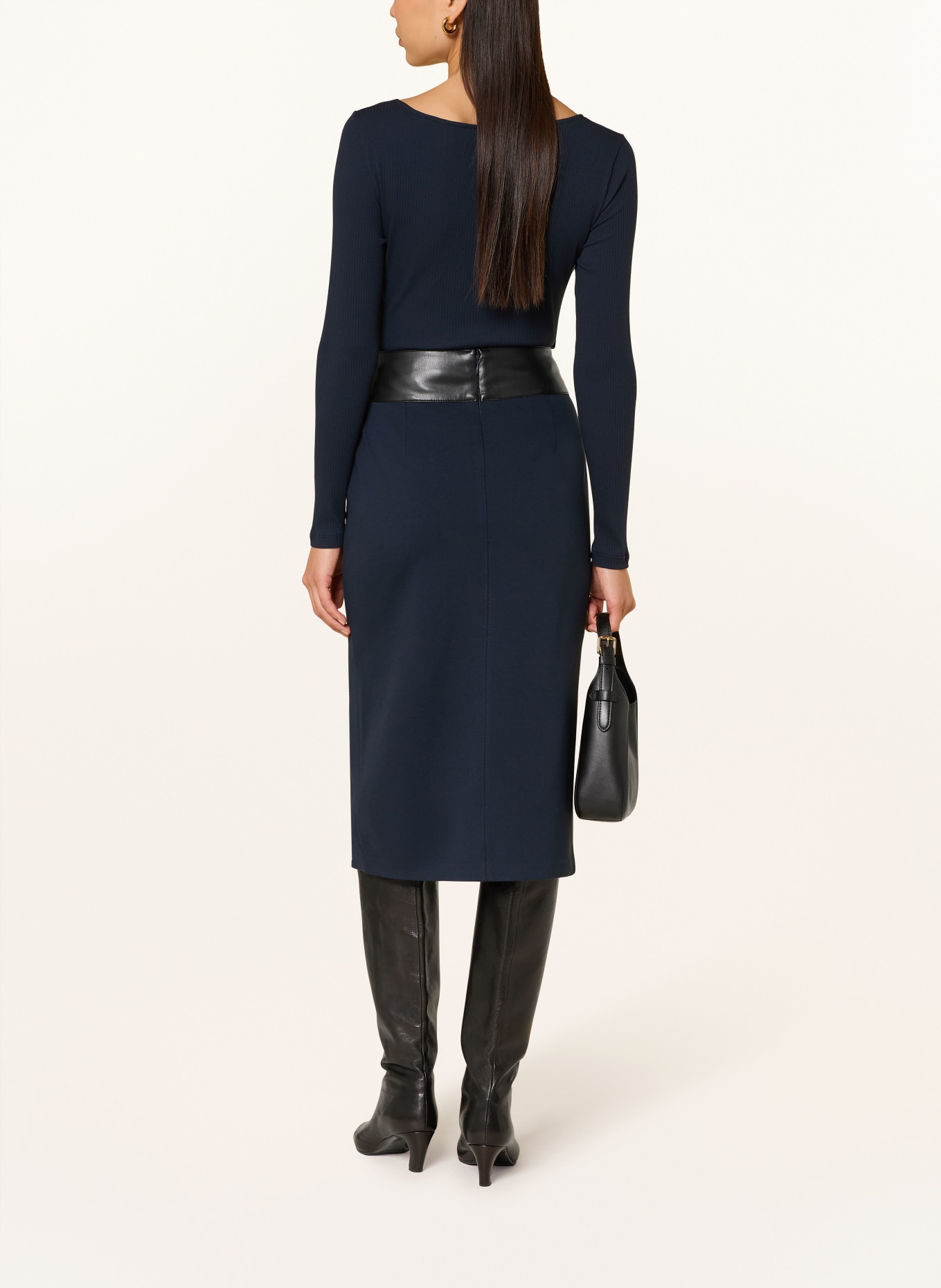 LAUREN RALPH LAUREN Jerseyrock: DUNKELBLAU / SCHWARZ