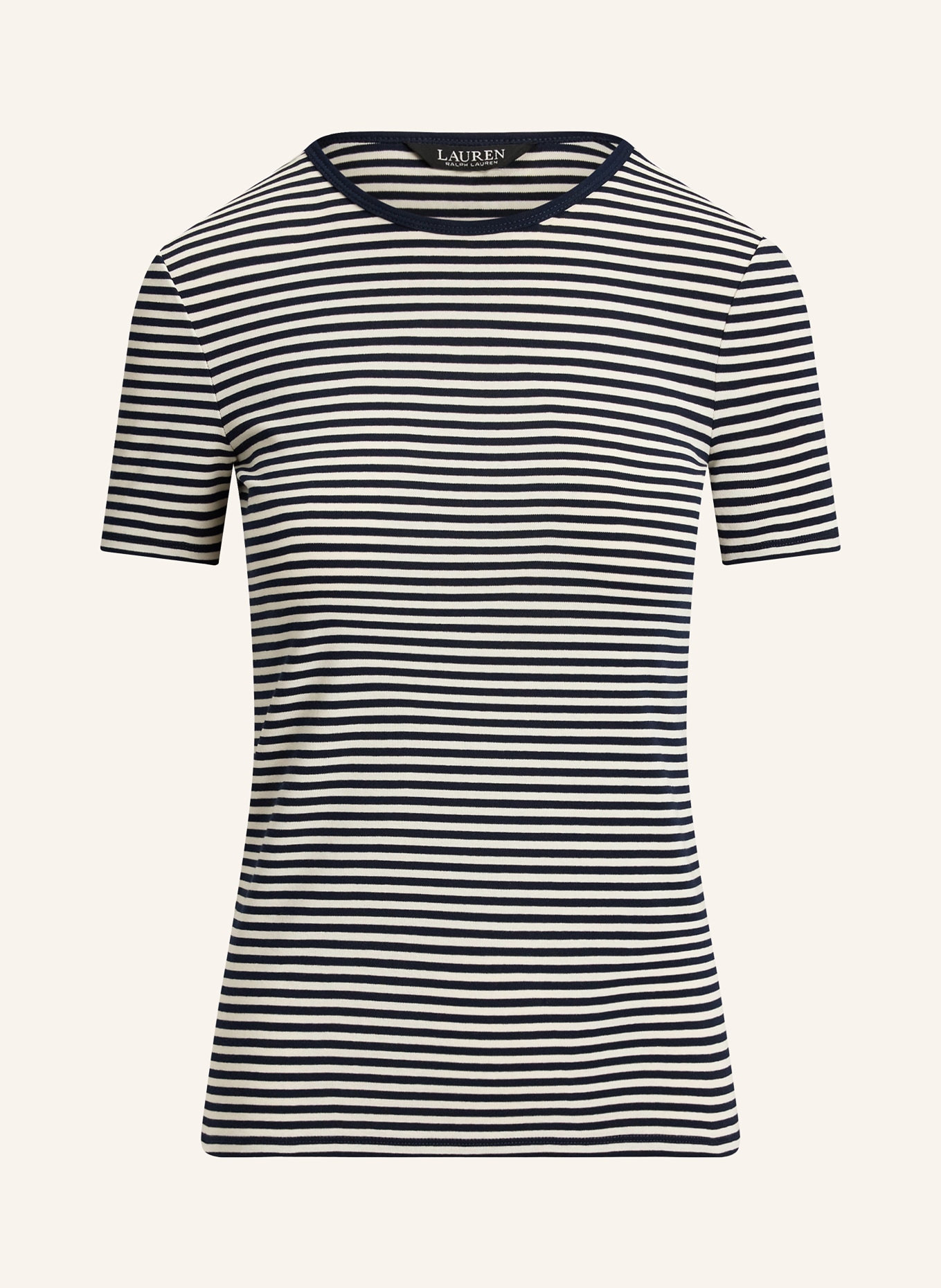 LAUREN RALPH LAUREN T-shirt: DARK BLUE / CREAM