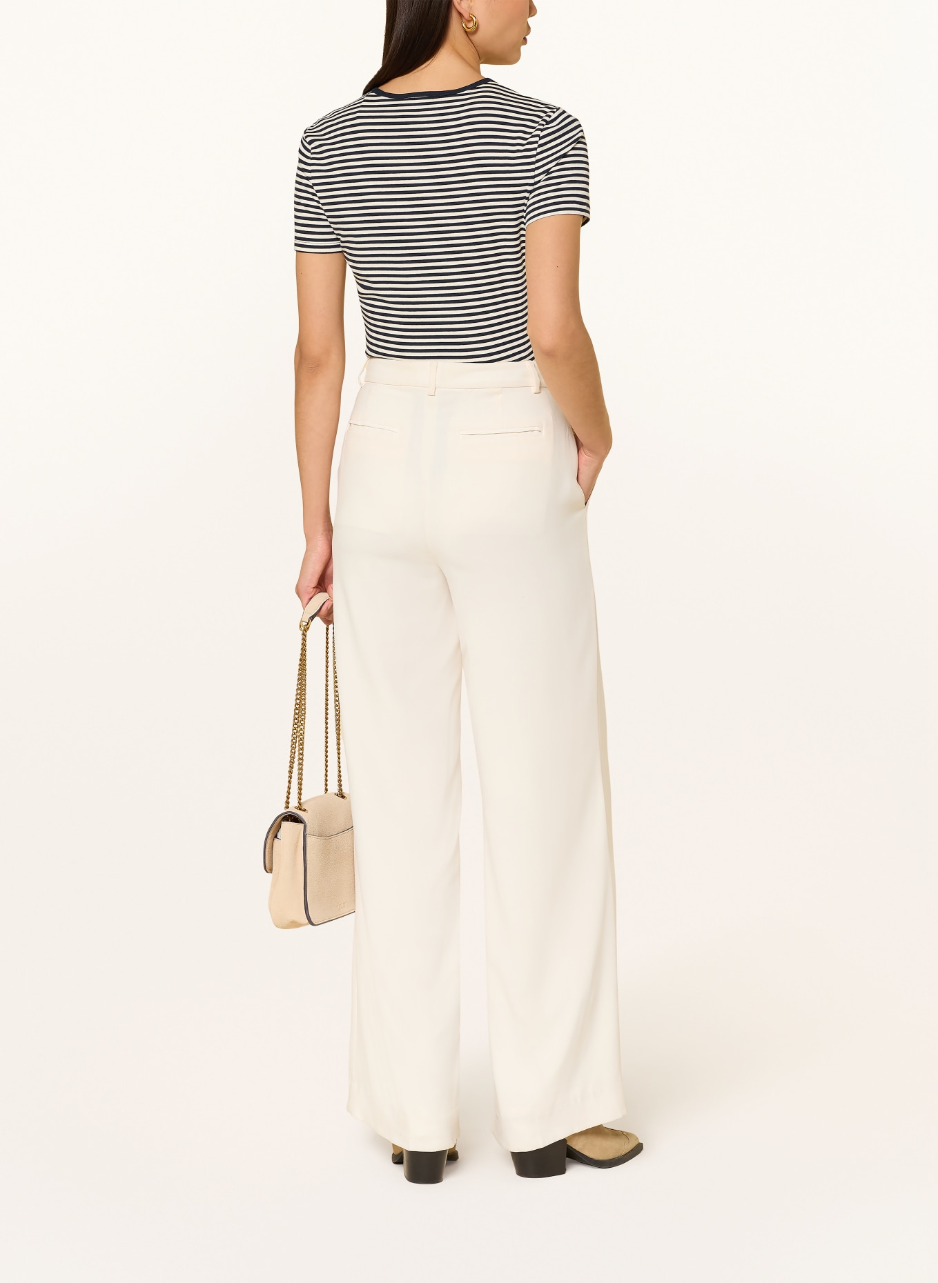 LAUREN RALPH LAUREN T-shirt: DARK BLUE / CREAM