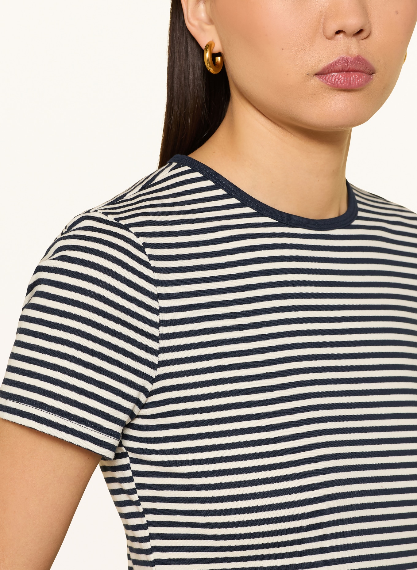 LAUREN RALPH LAUREN T-shirt: DARK BLUE / CREAM