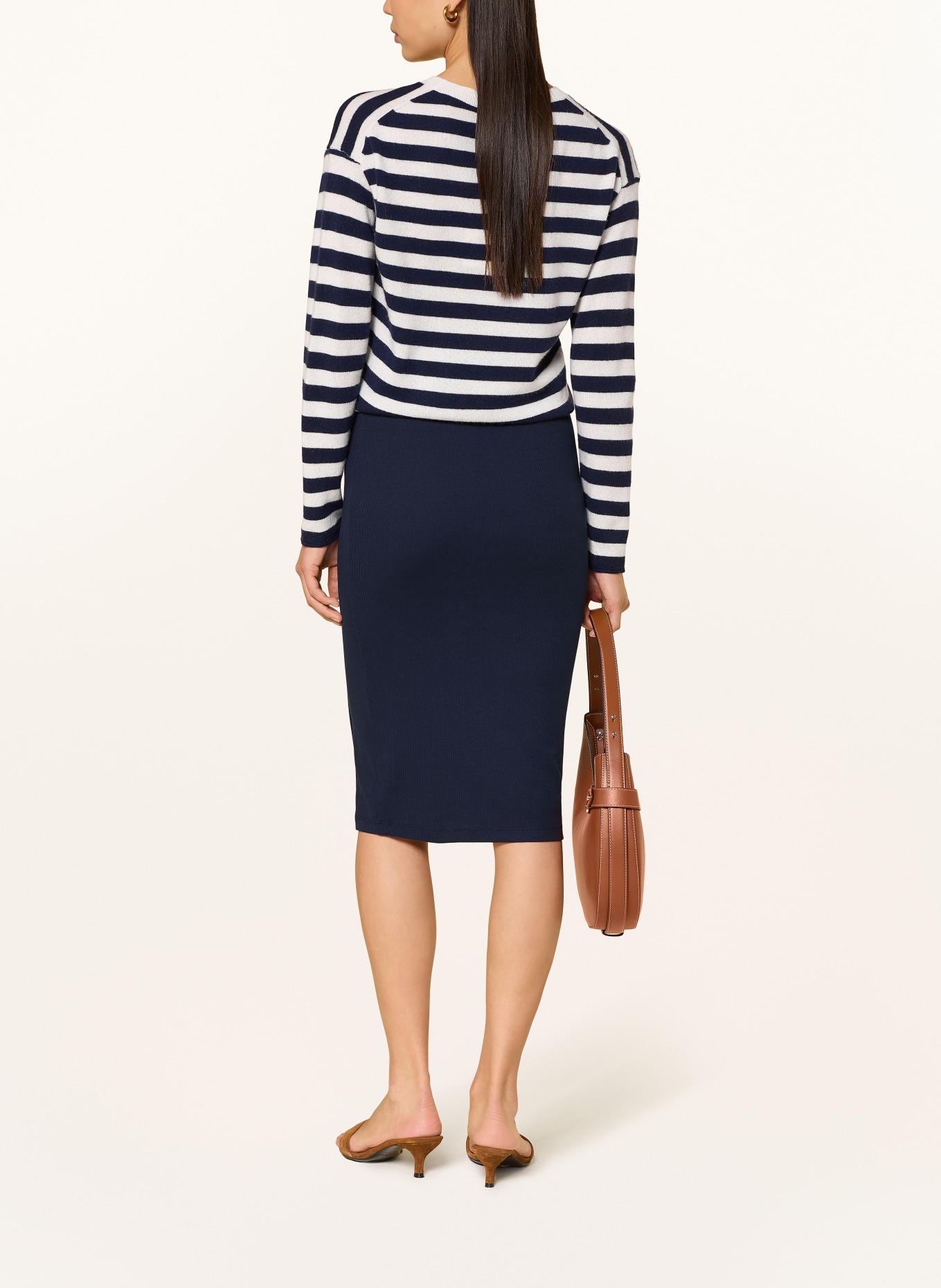 LAUREN RALPH LAUREN jersey skirt: DARK BLUE