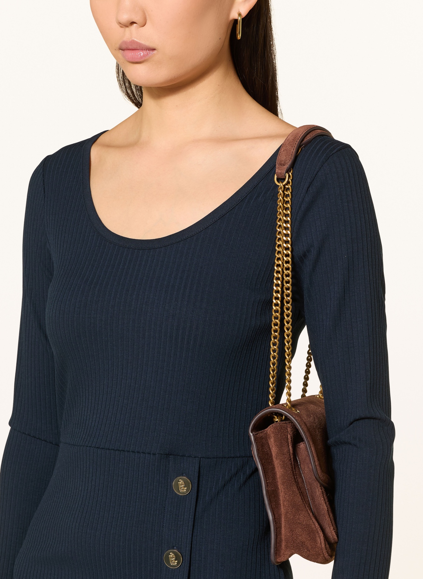 LAUREN RALPH LAUREN Jerseykleid: DUNKELBLAU