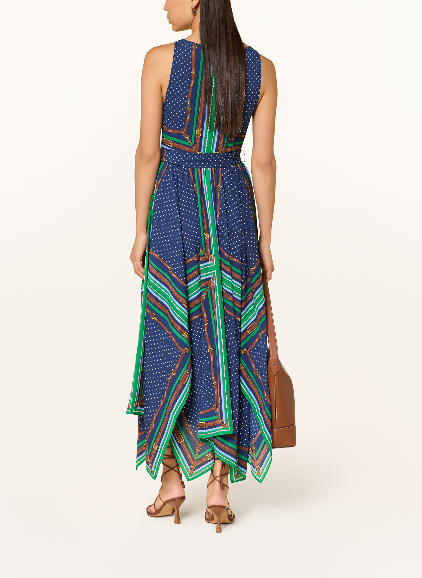 LAUREN RALPH LAUREN dress: DARK BLUE / BROWN / GREEN