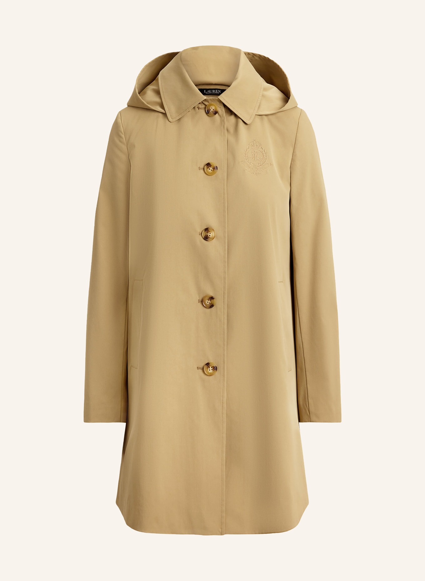 LAUREN RALPH LAUREN trench coat: LIGHT BROWN