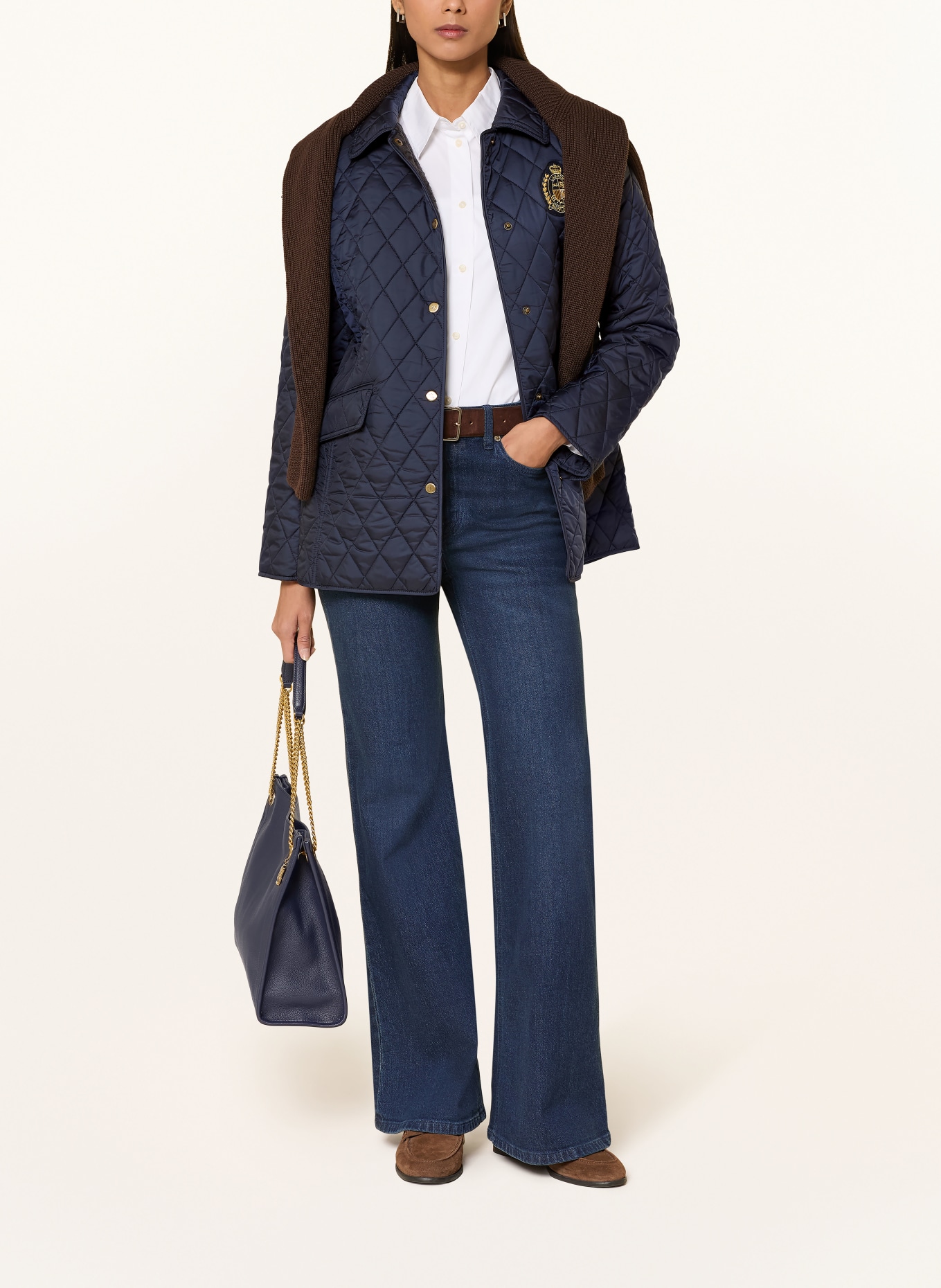 LAUREN RALPH LAUREN quilted jacket: DARK BLUE
