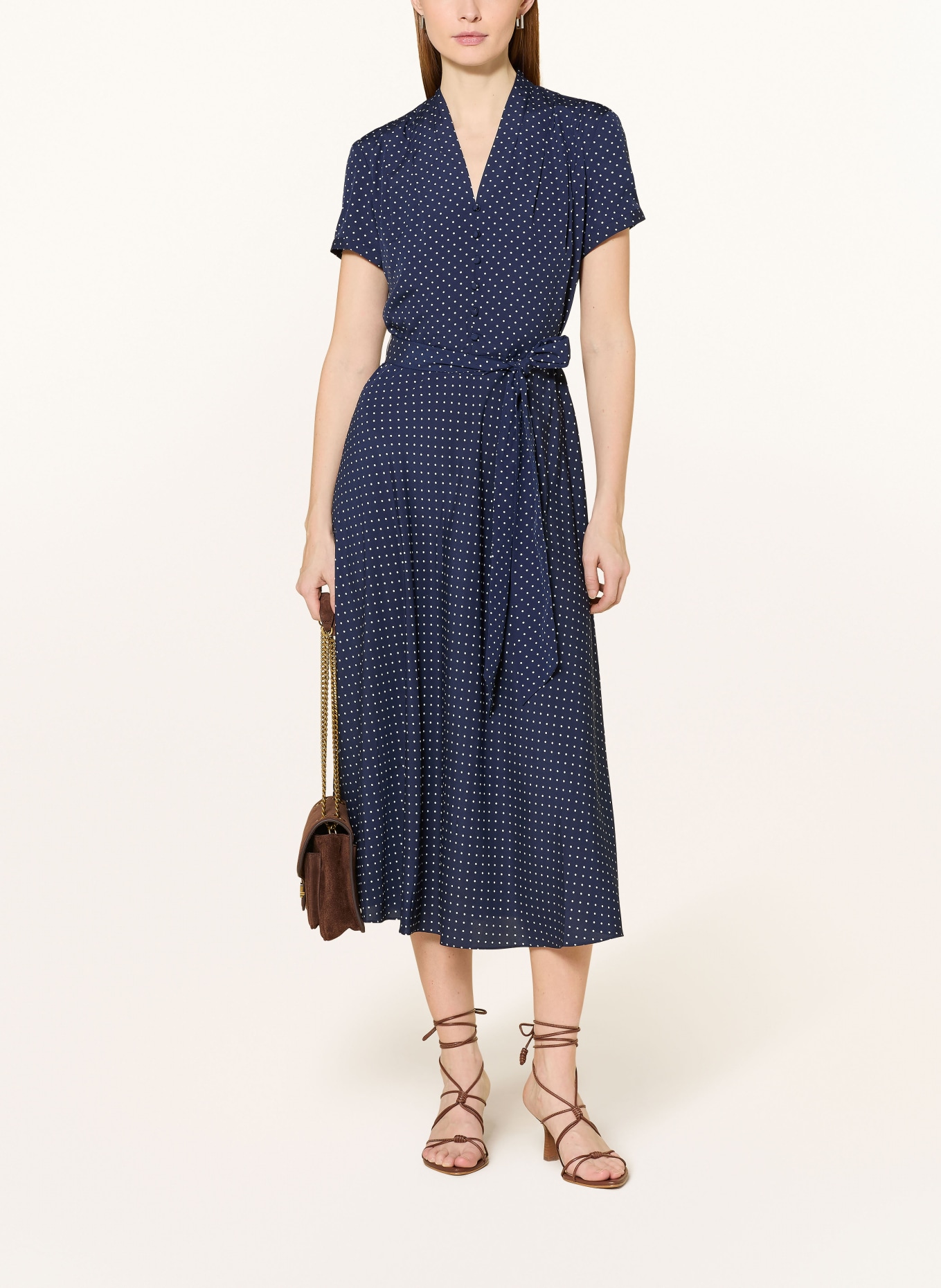 LAUREN RALPH LAUREN šaty: TMAVĚ MODRÁ / BÍLÁ