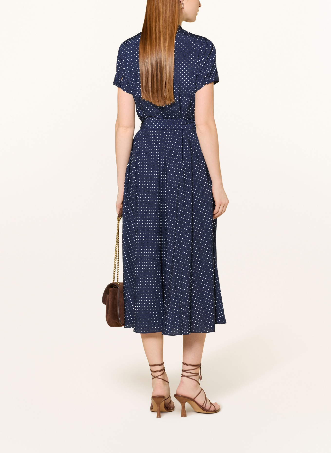 LAUREN RALPH LAUREN šaty: TMAVĚ MODRÁ / BÍLÁ