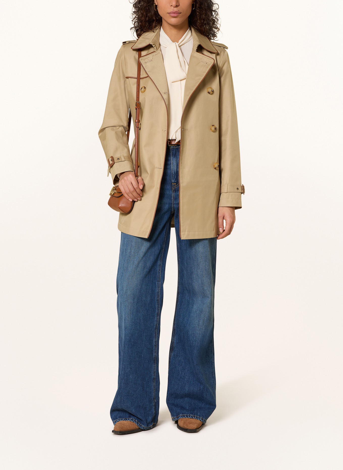 LAUREN RALPH LAUREN trench coat: BEIGE